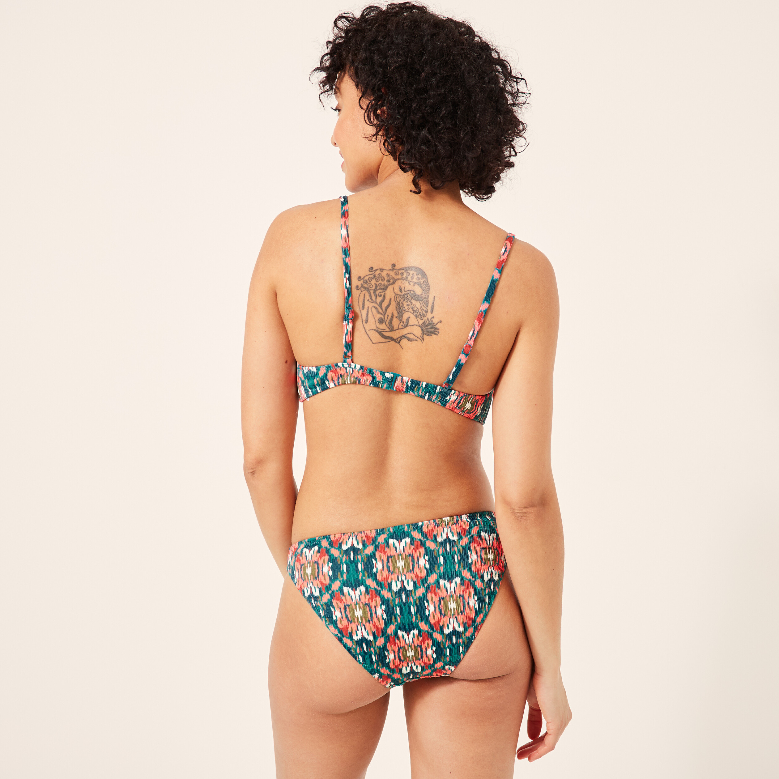 Haut de maillot push up coordonnable bleu p&eacute;trole femme