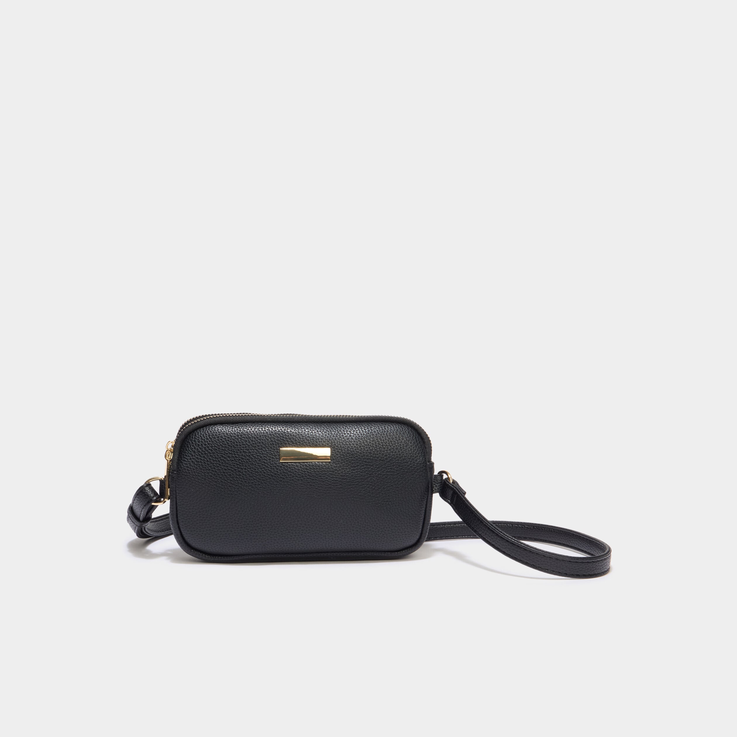Sac bandouli&egrave;re 2 compartiments noir femme