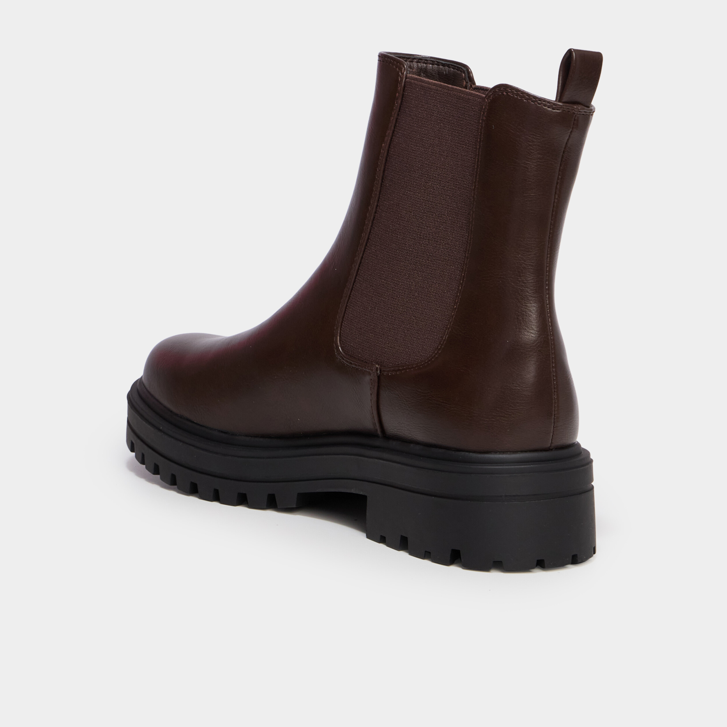 Boots chelsea crant&eacute;es marron fonc&eacute; femme