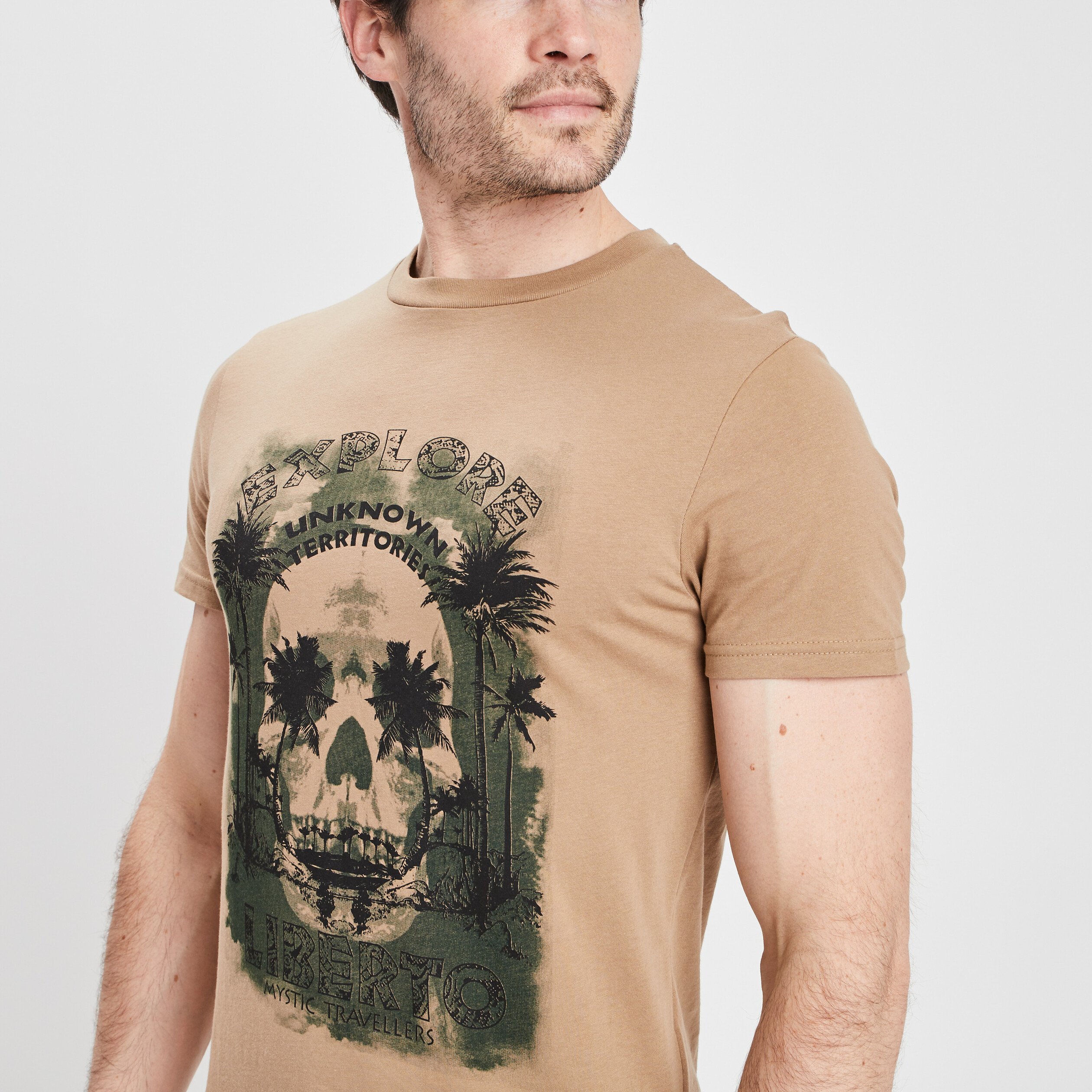 T-shirt Liberto vert kaki homme