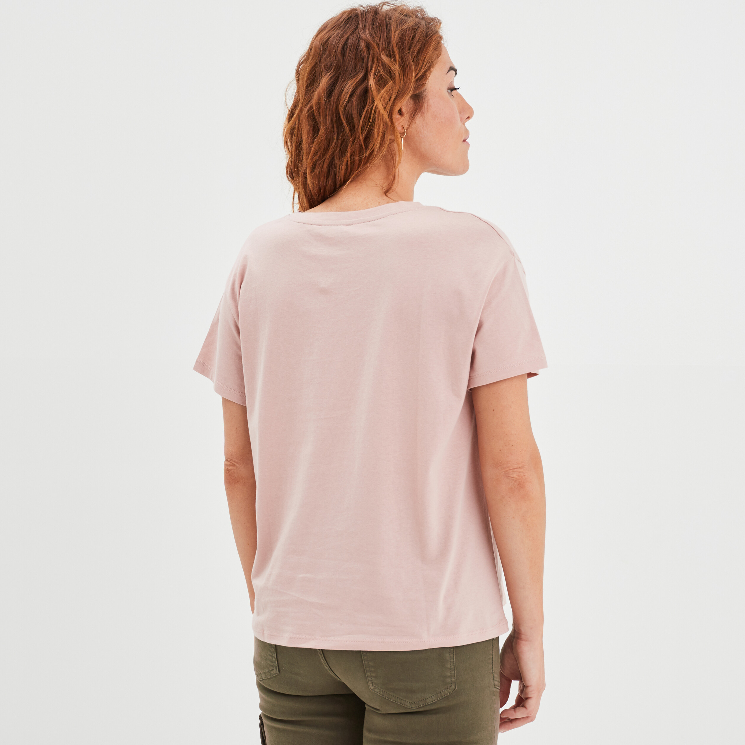 T shirt f tes des m res oversize vieux rose femme