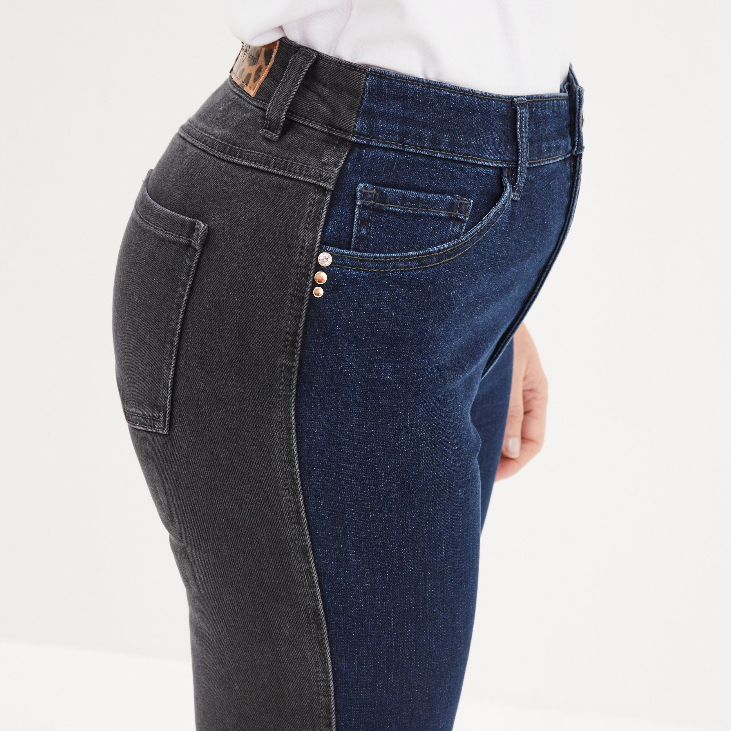 jeans slim 78eme denim double stone femme Jeans slim 7/8ème denim double stone femme