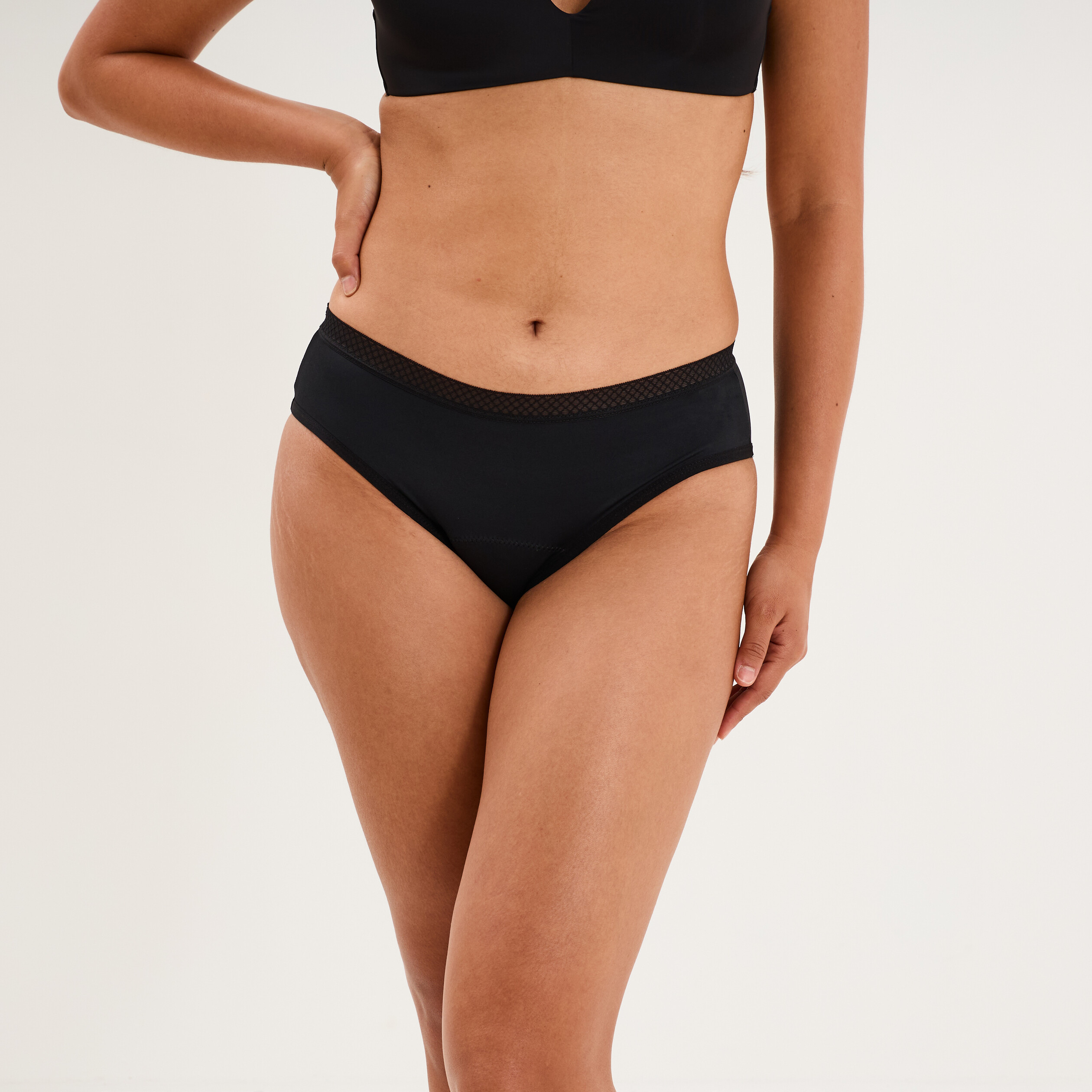 Culotte menstruelle microfibre noir femme