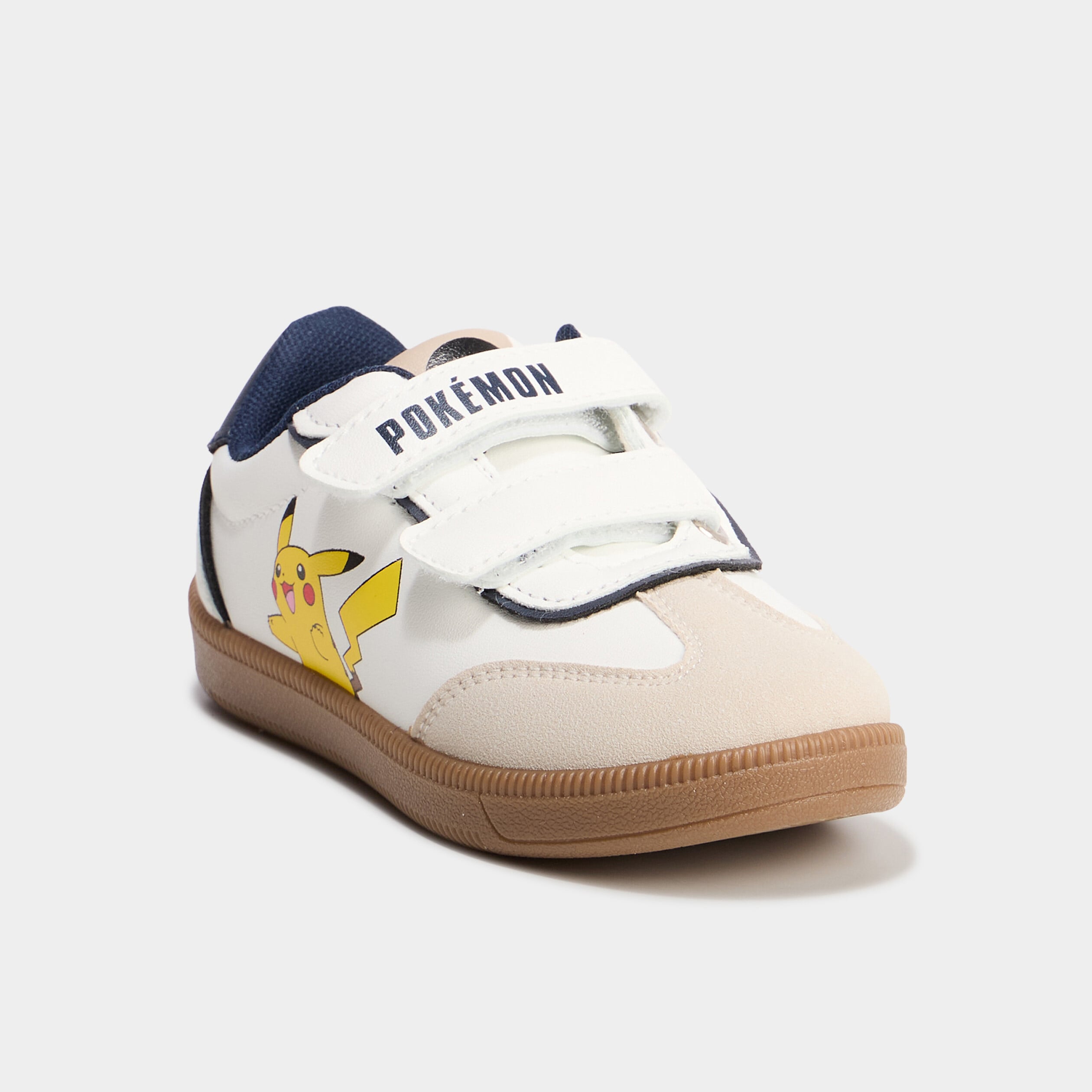 Tennis basses &agrave; scratchs Pok&eacute;mon Pikachu blanc gar&ccedil;on