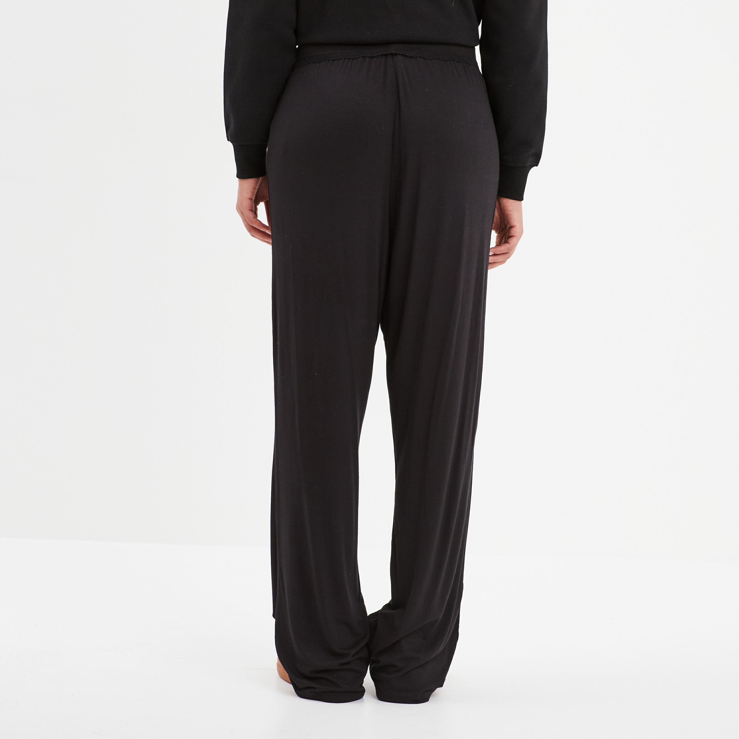 Pantalon pyjama femme noir best sale