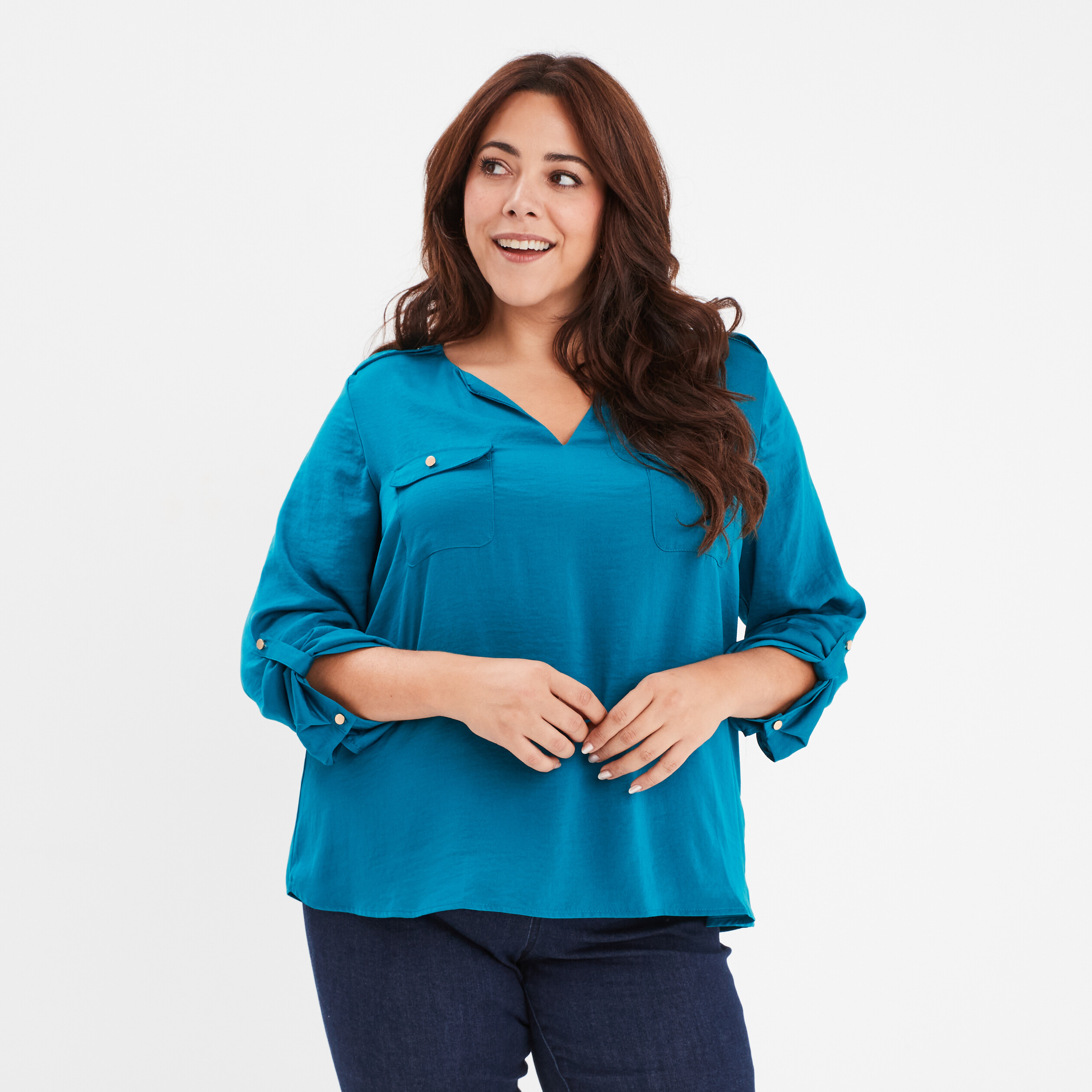 Chemisier bleu canard femme hotsell