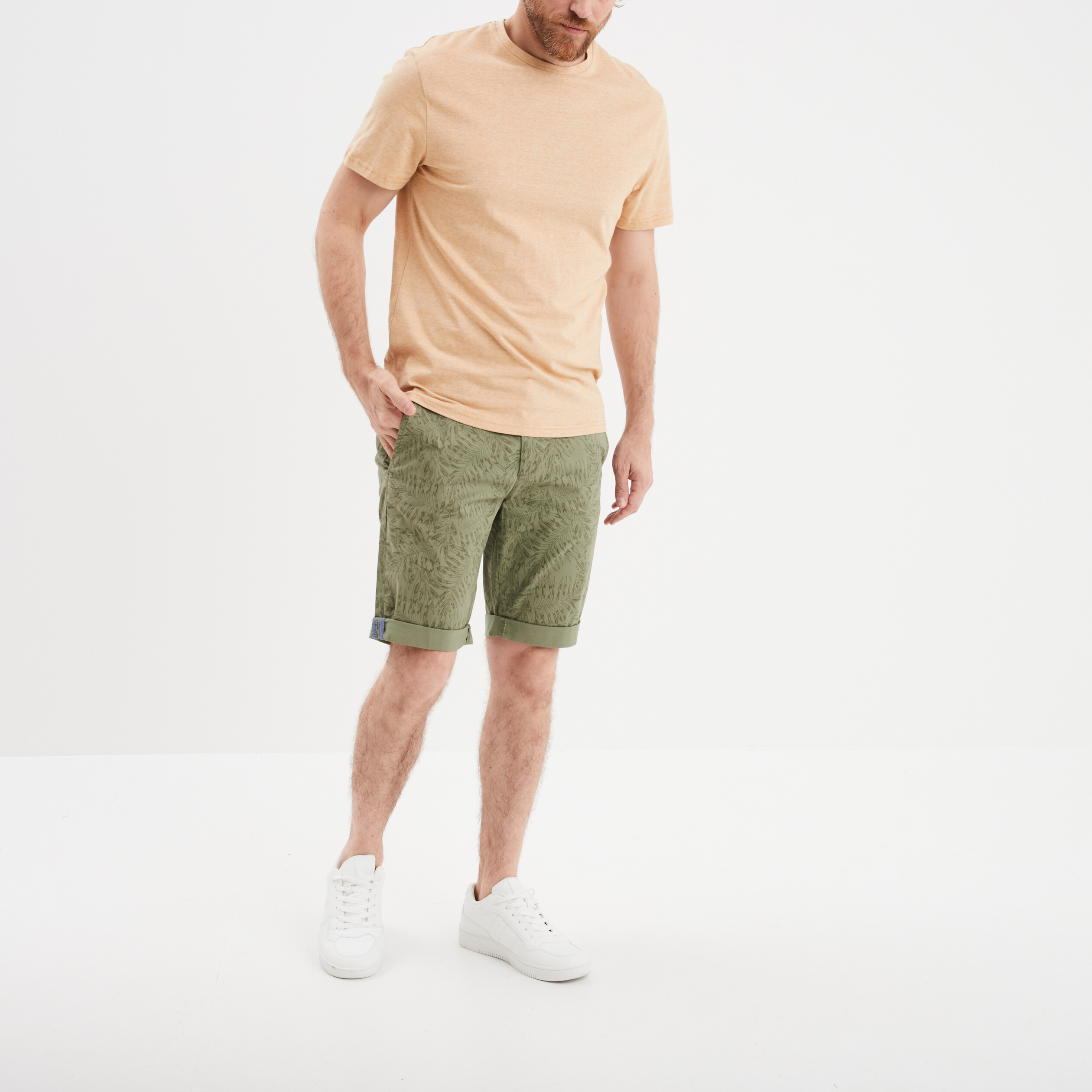 bermuda chino droit creeks vert kaki homme Bermuda chino droit Creeks vert kaki homme