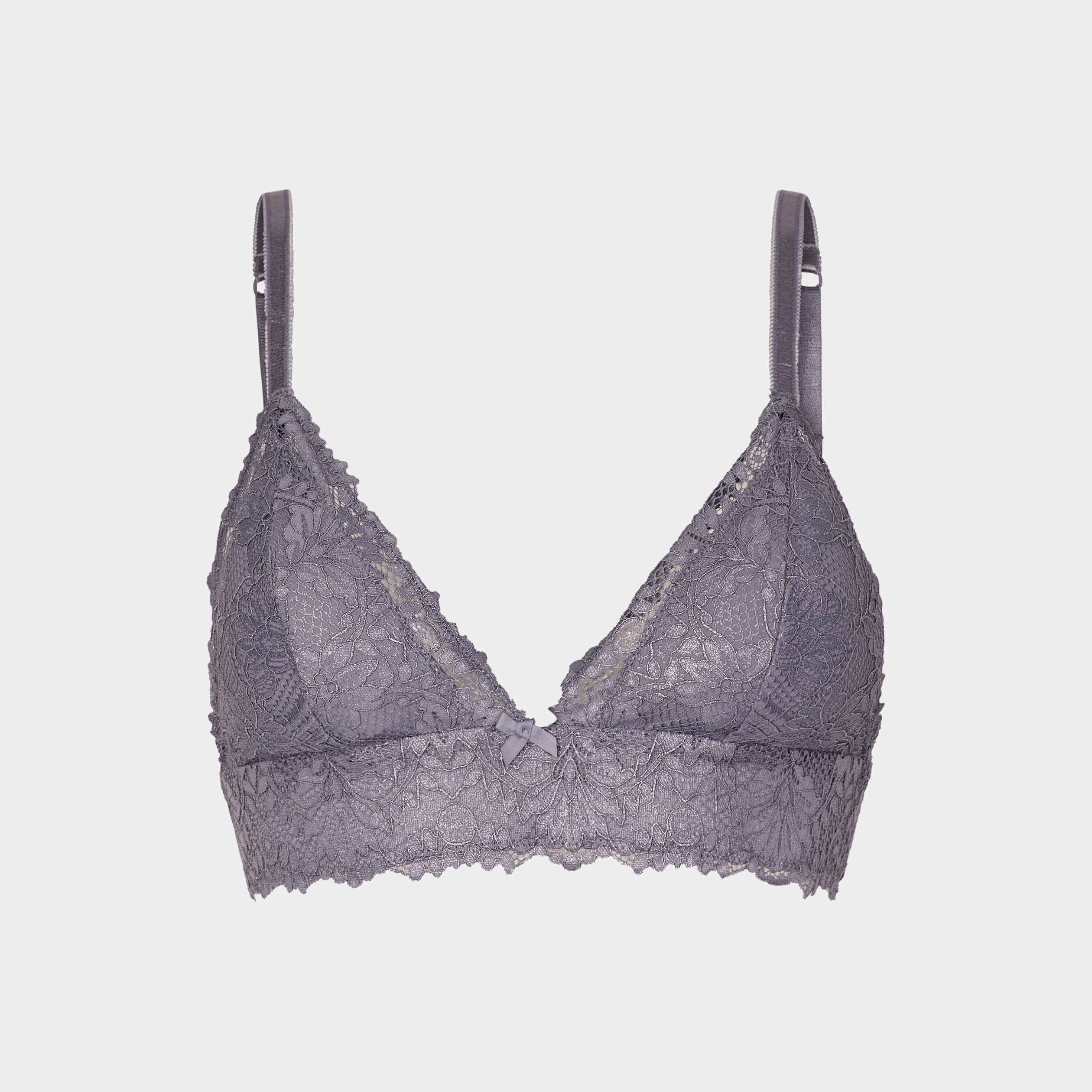 soutien gorge triangle padde bleu gris femme Soutien-gorge triangle paddé bleu gris femme