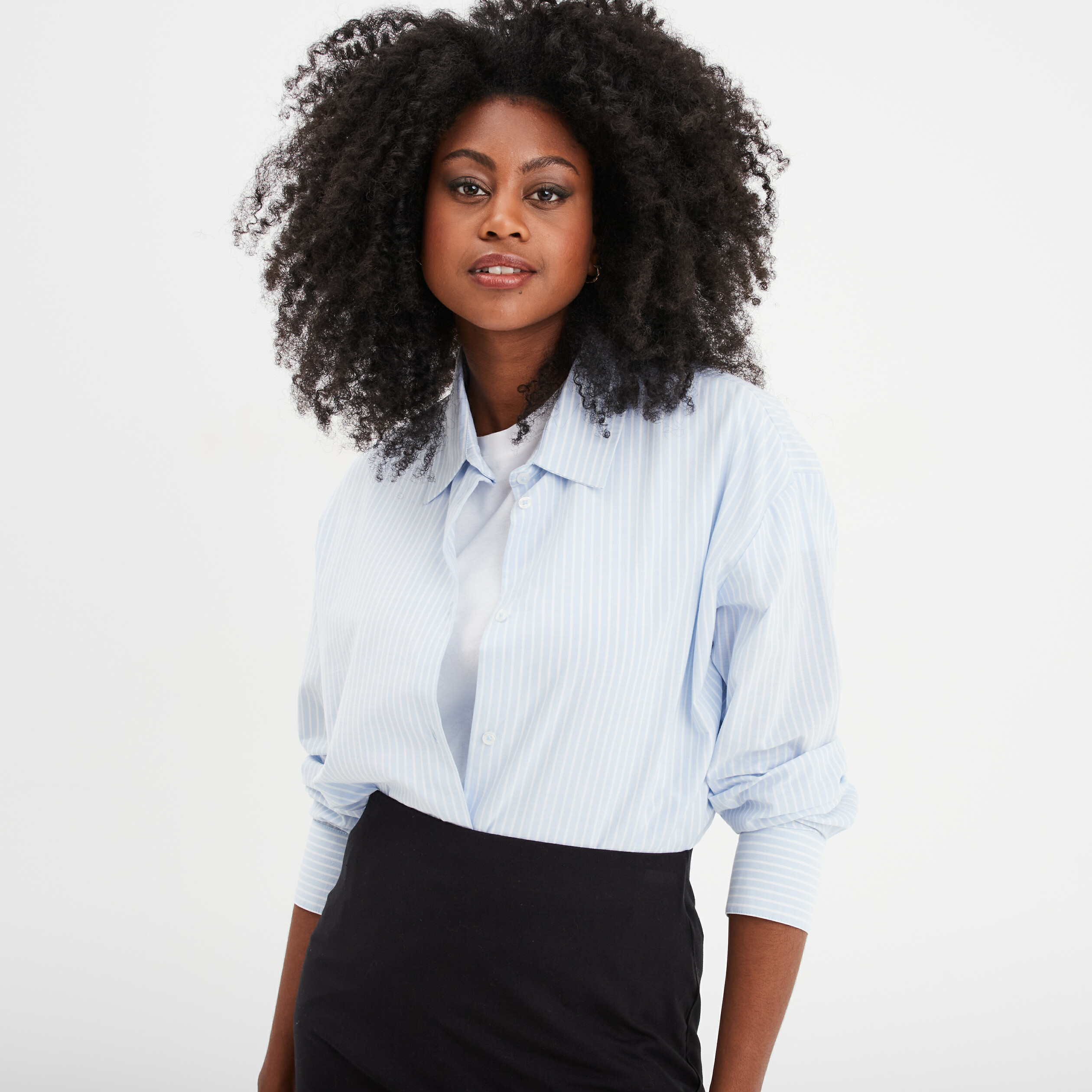 Chemise Femme En Lin Coton Manches Longues Col Boutonné Lâche Respirante - Grande Taille Tunique Avec Poche