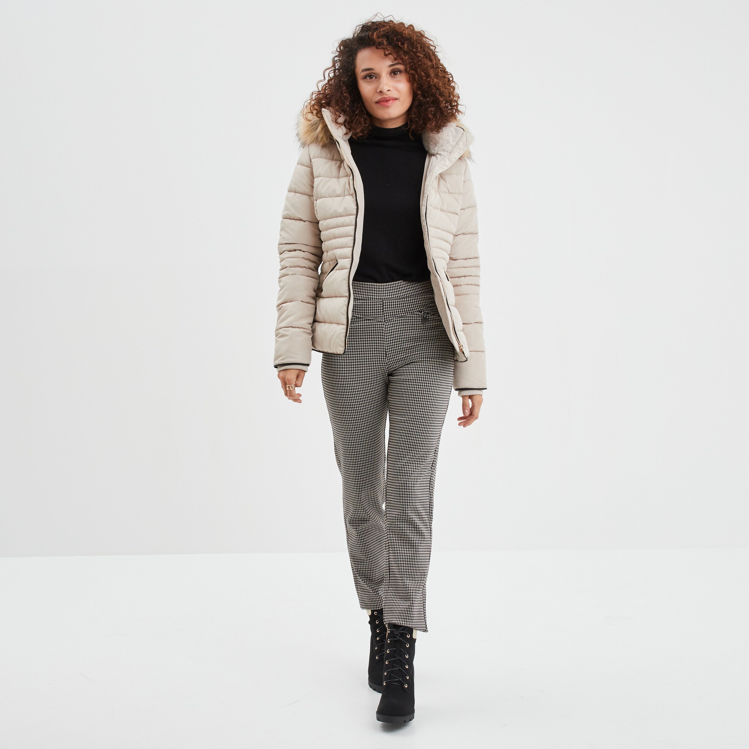 Doudoune beige courte deals