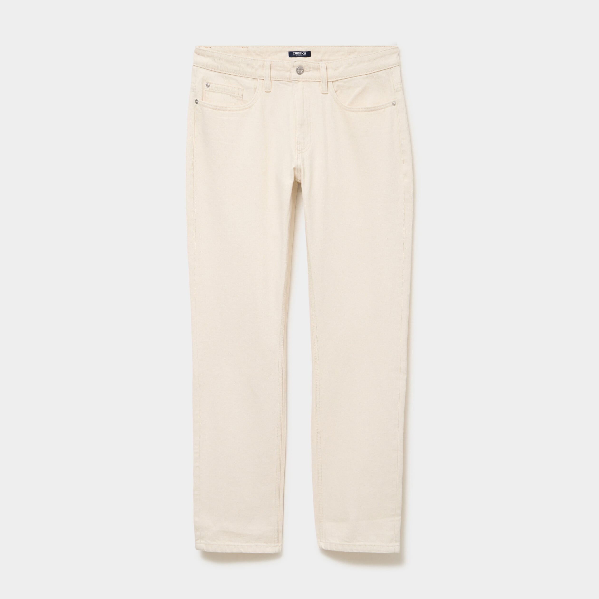 Jean regular 5 poches coton ecru homme