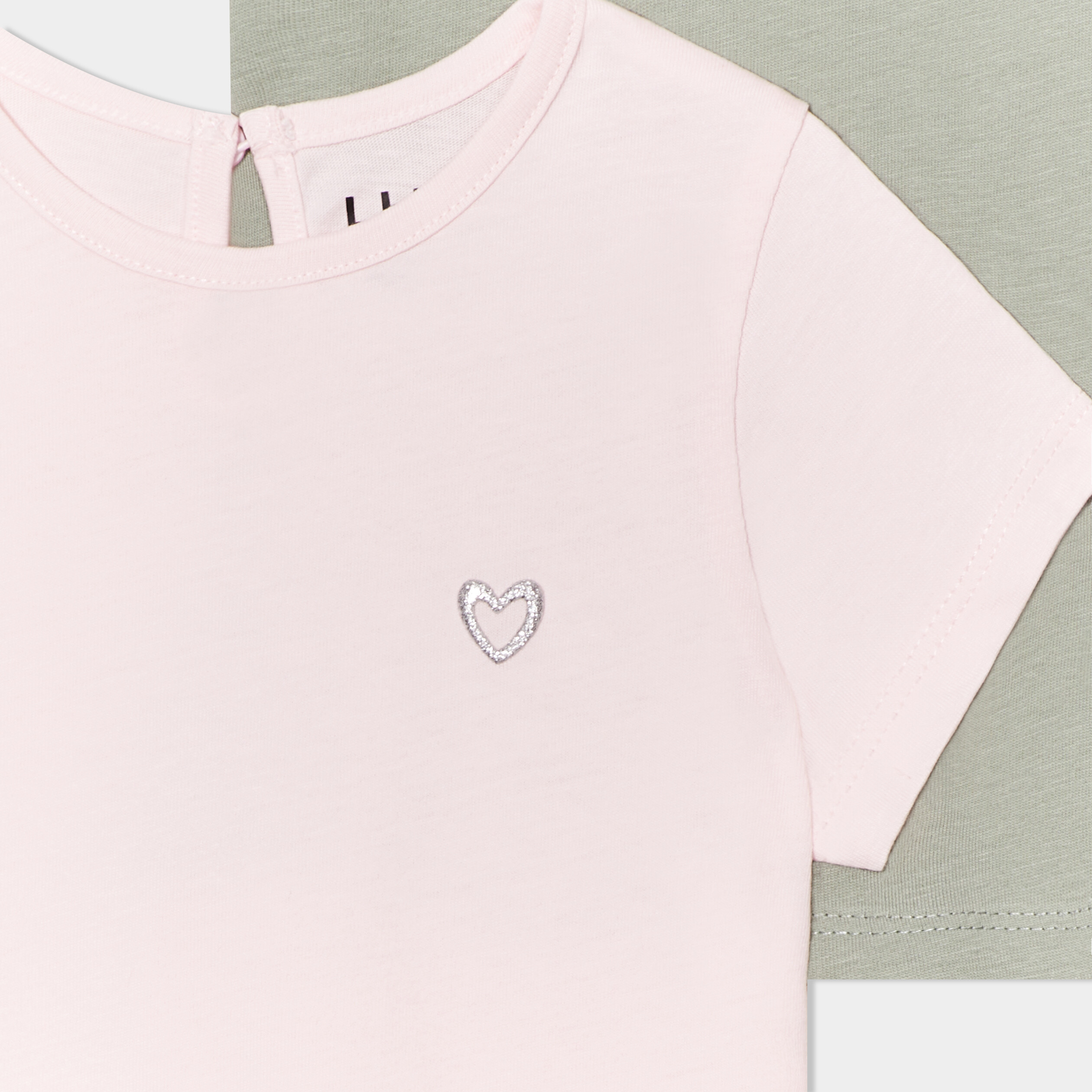 lot de 3 t shirts manches courtes coton blanc bebef Lot de 3 t-shirts manches courtes coton blanc bébé fille