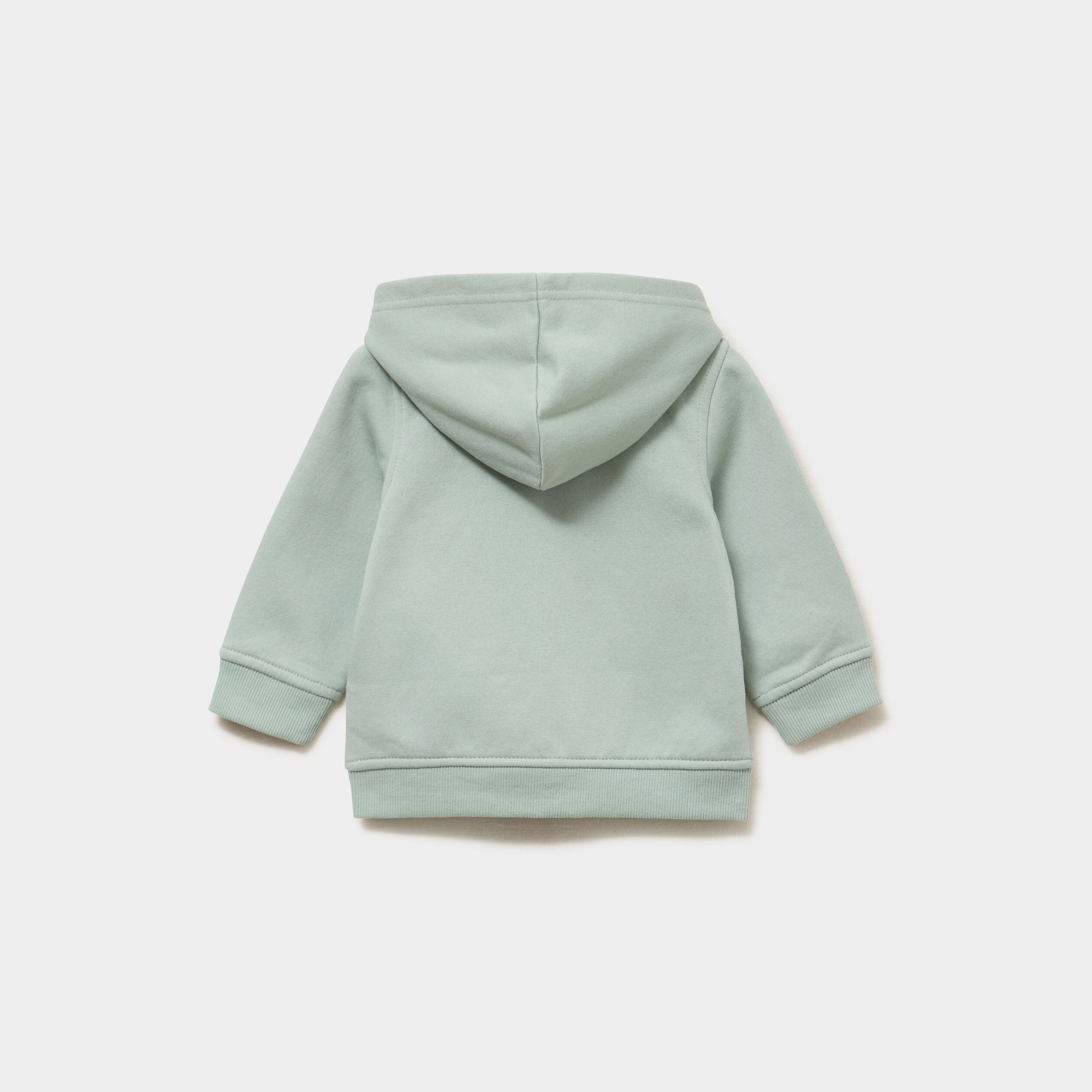 Sweat zipp&eacute; &agrave; capuche vert pastel b&eacute;b&eacute; gar&ccedil;on