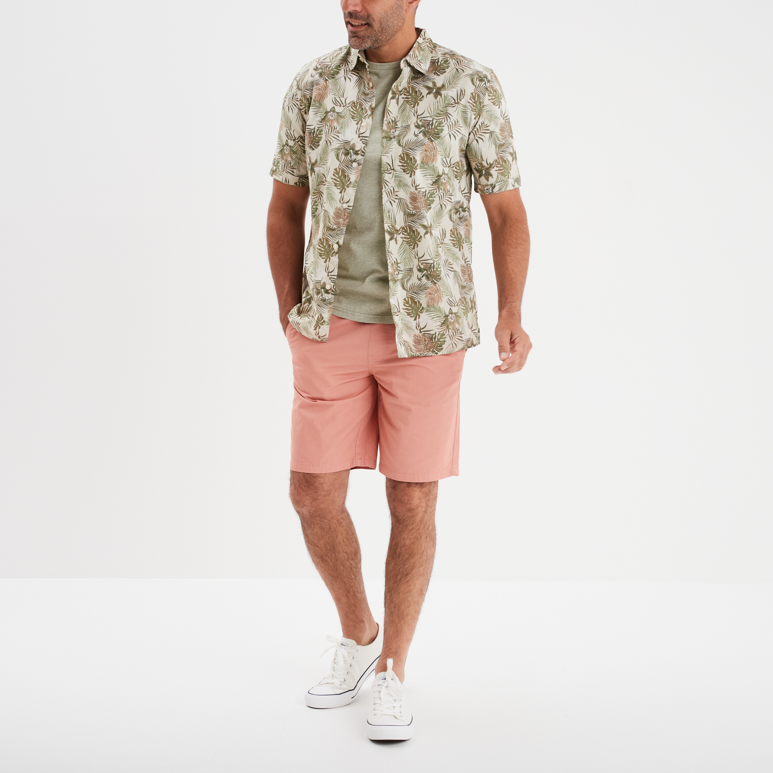 short chino avec cordon creeks rouge clair homme Short chino avec cordon Creeks rouge clair homme