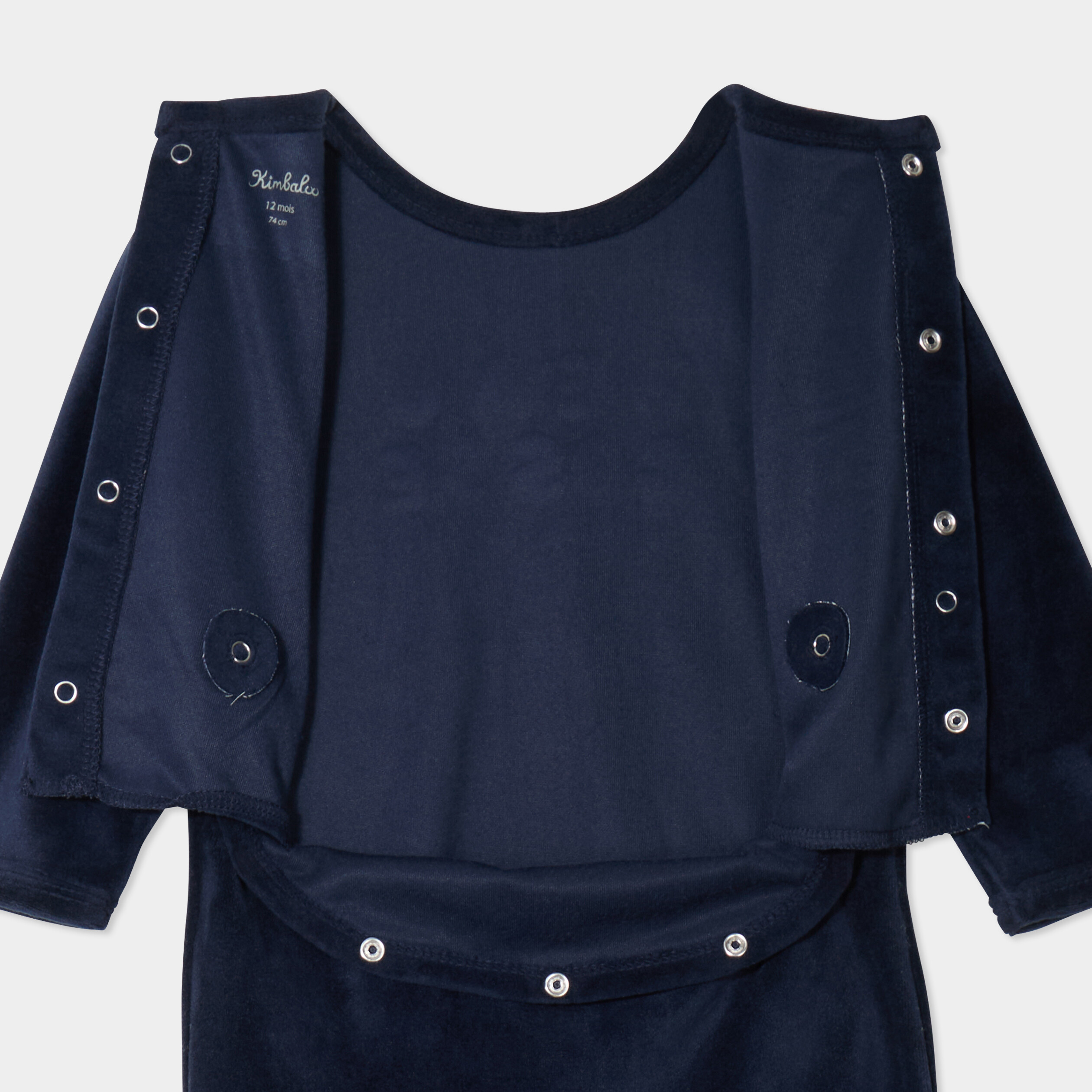 Dors-bien manches longues boutonn&eacute; bleu marine b&eacute;b&eacute;