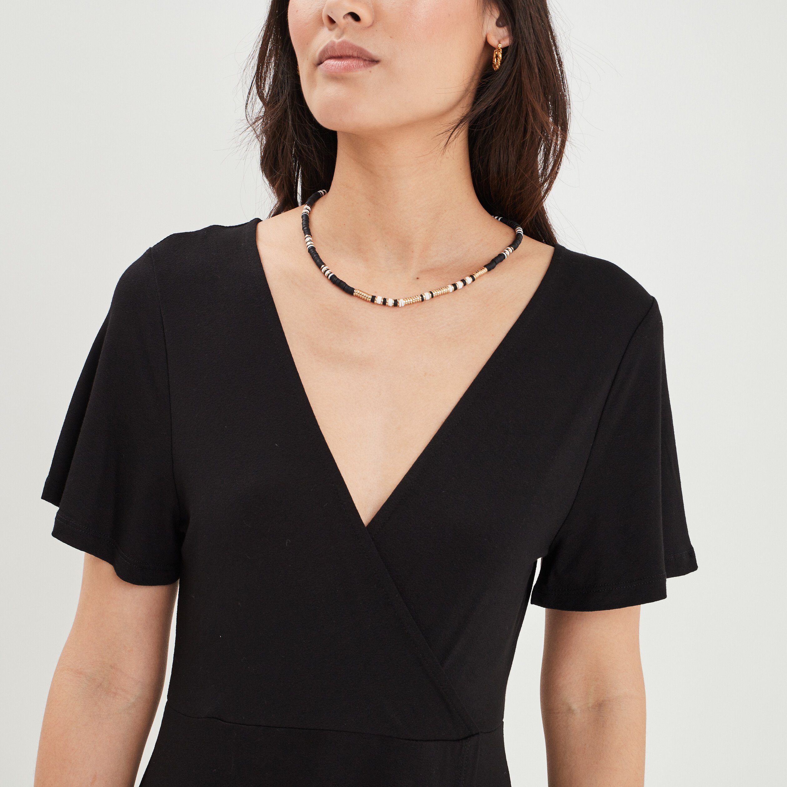 robe patineuse manches courtes noir femme Robe patineuse manches courtes noir femme
