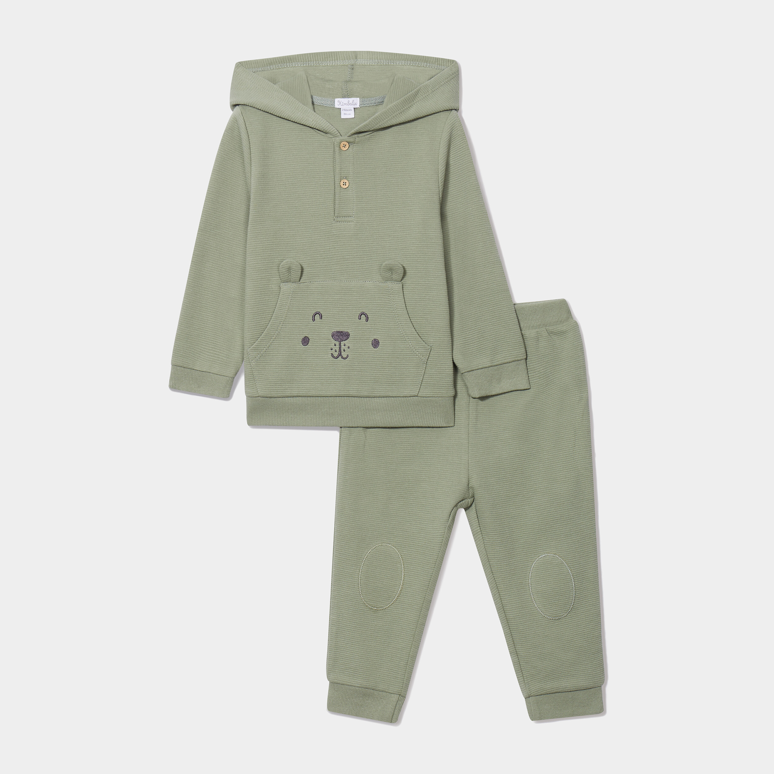 Ensemble de jogging 2 pi ces vert kaki b b gar on La Halle