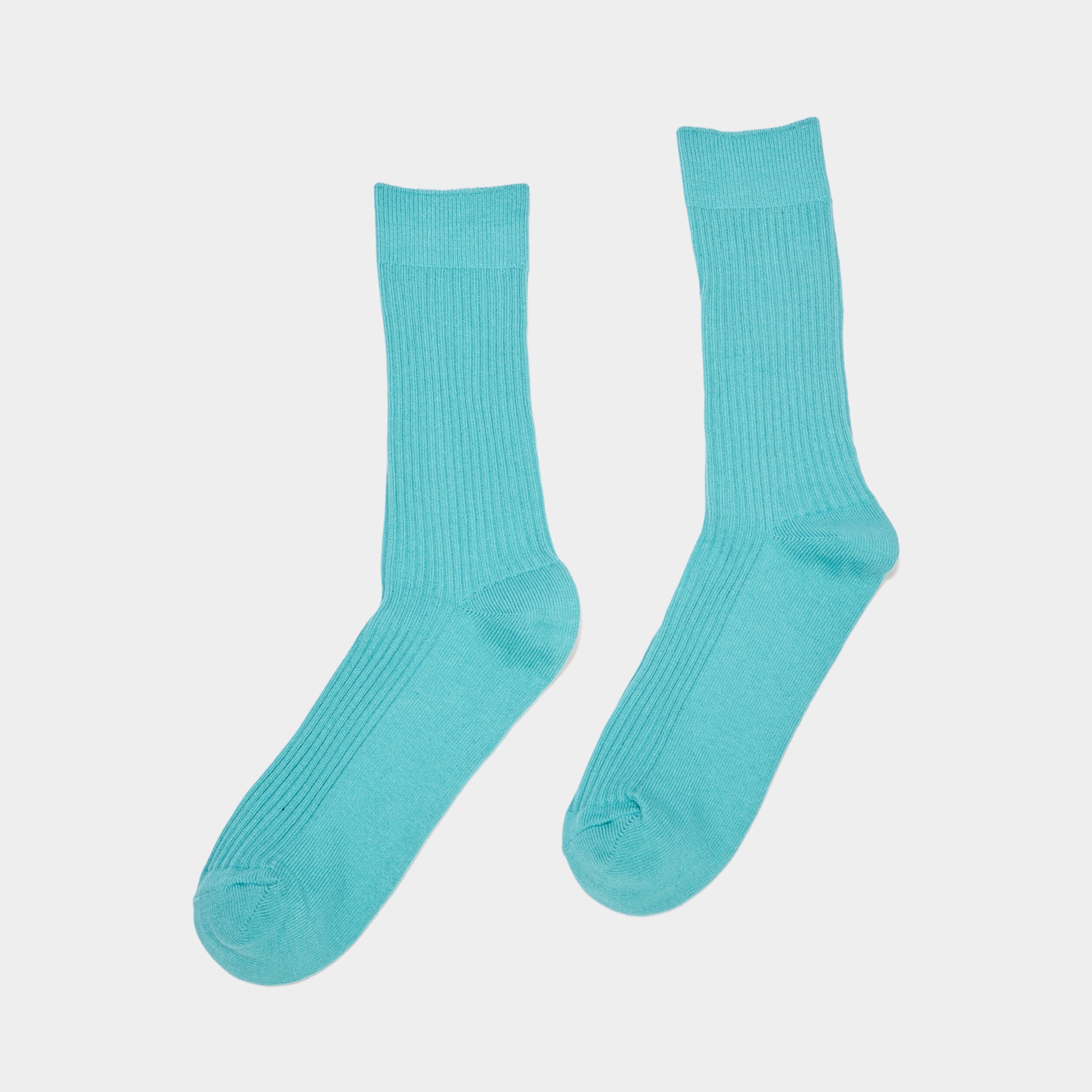 lot 2 paires chaussettes cotelees bleu turquoise homme Lot 2 paires chaussettes côtelées bleu turquoise homme