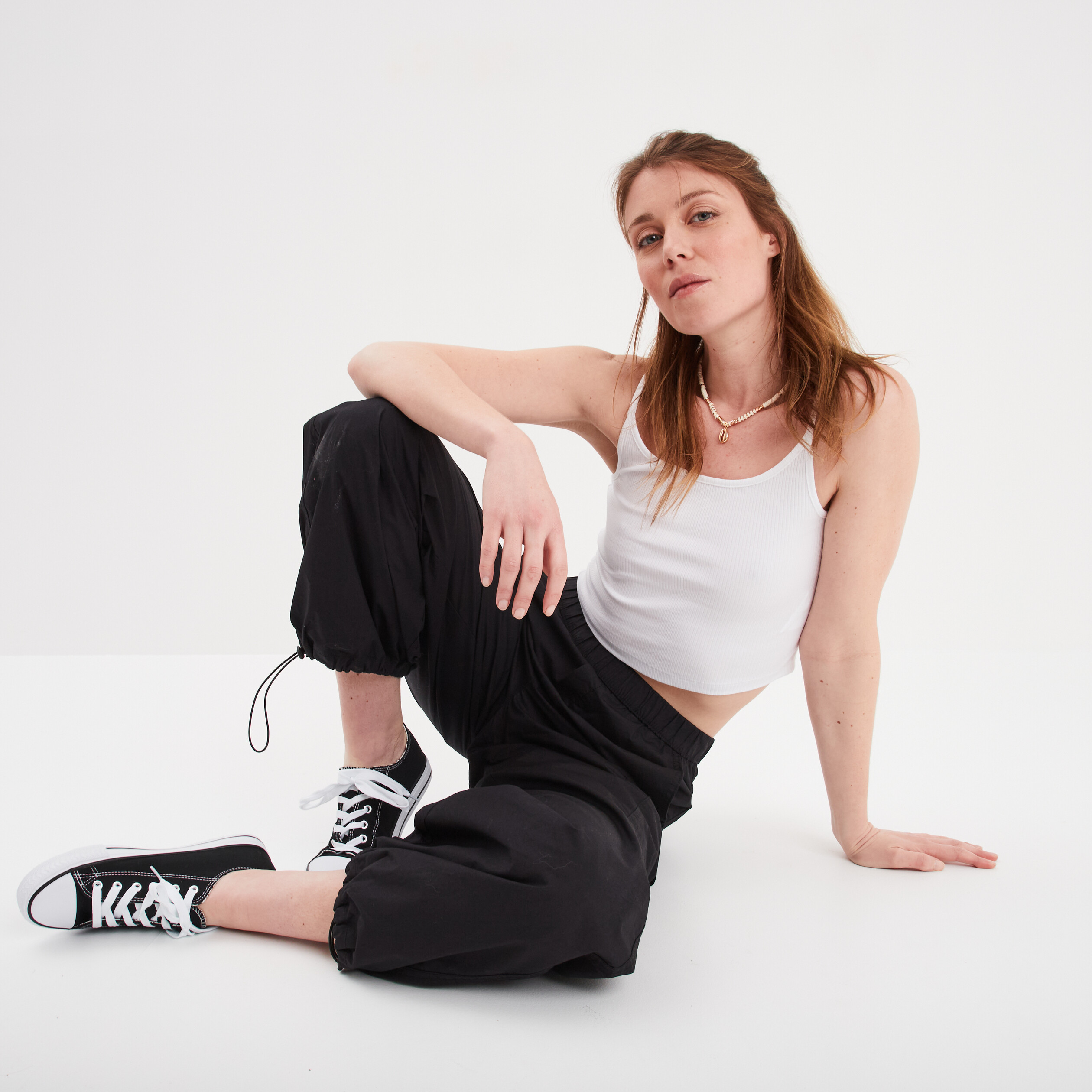 debardeur cropped cotele blanc femme Débardeur cropped côtelé blanc femme