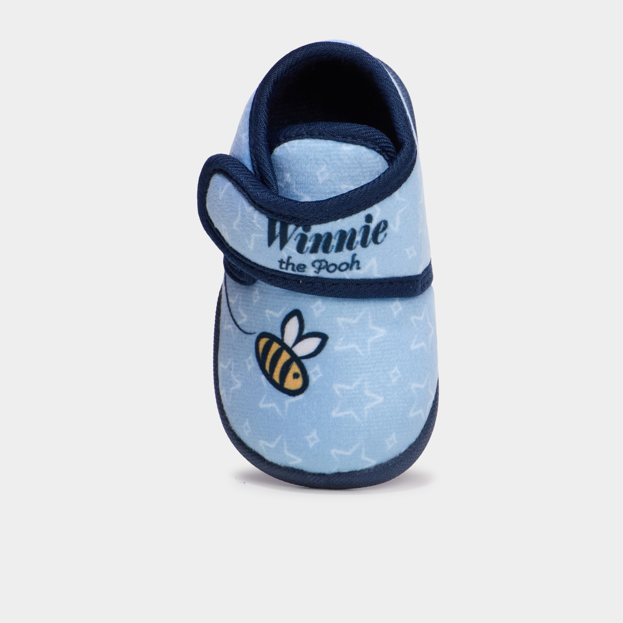 Chaussons bottillons Winnie l'ourson bleu b&eacute;b&eacute; gar&ccedil;on