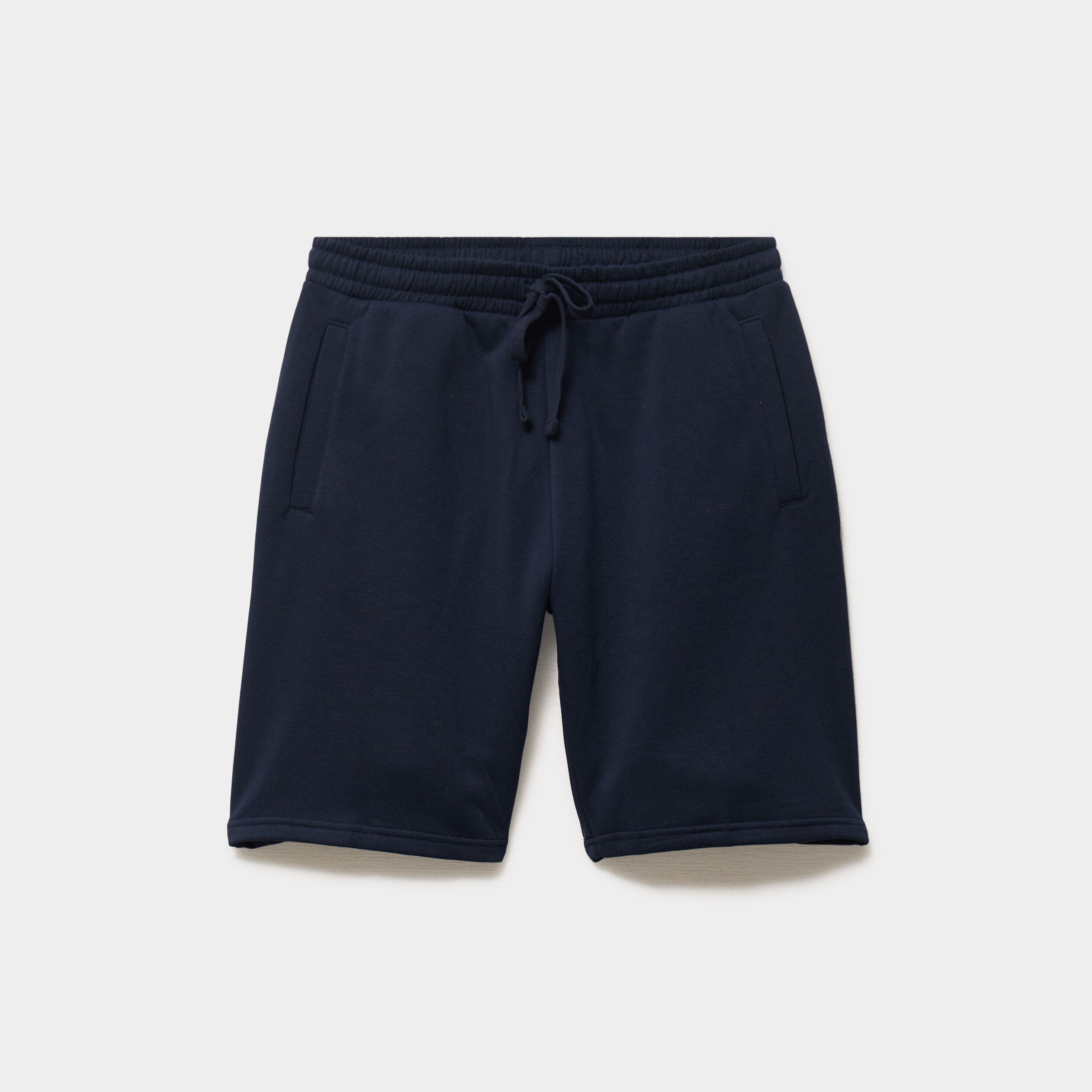 Short jogging molleton droit bleu marine homme