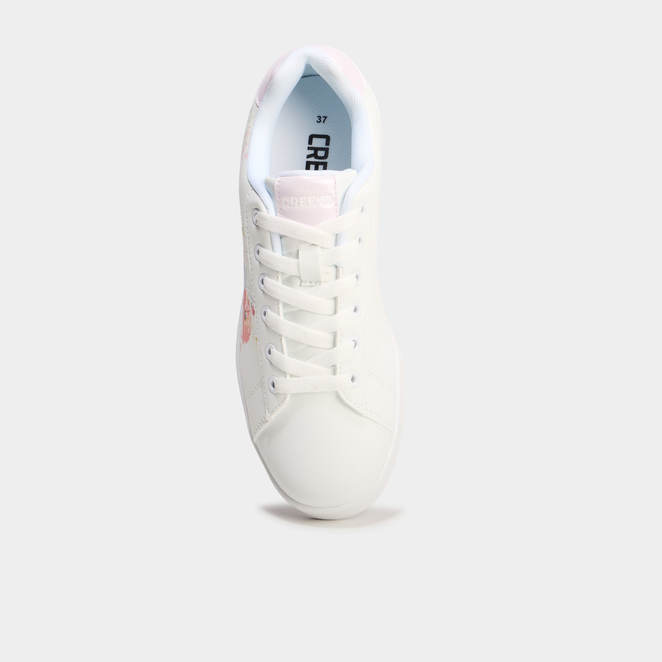 tennis basses a lacets et sequins blanc fille Tennis basses à lacets et sequins blanc fille