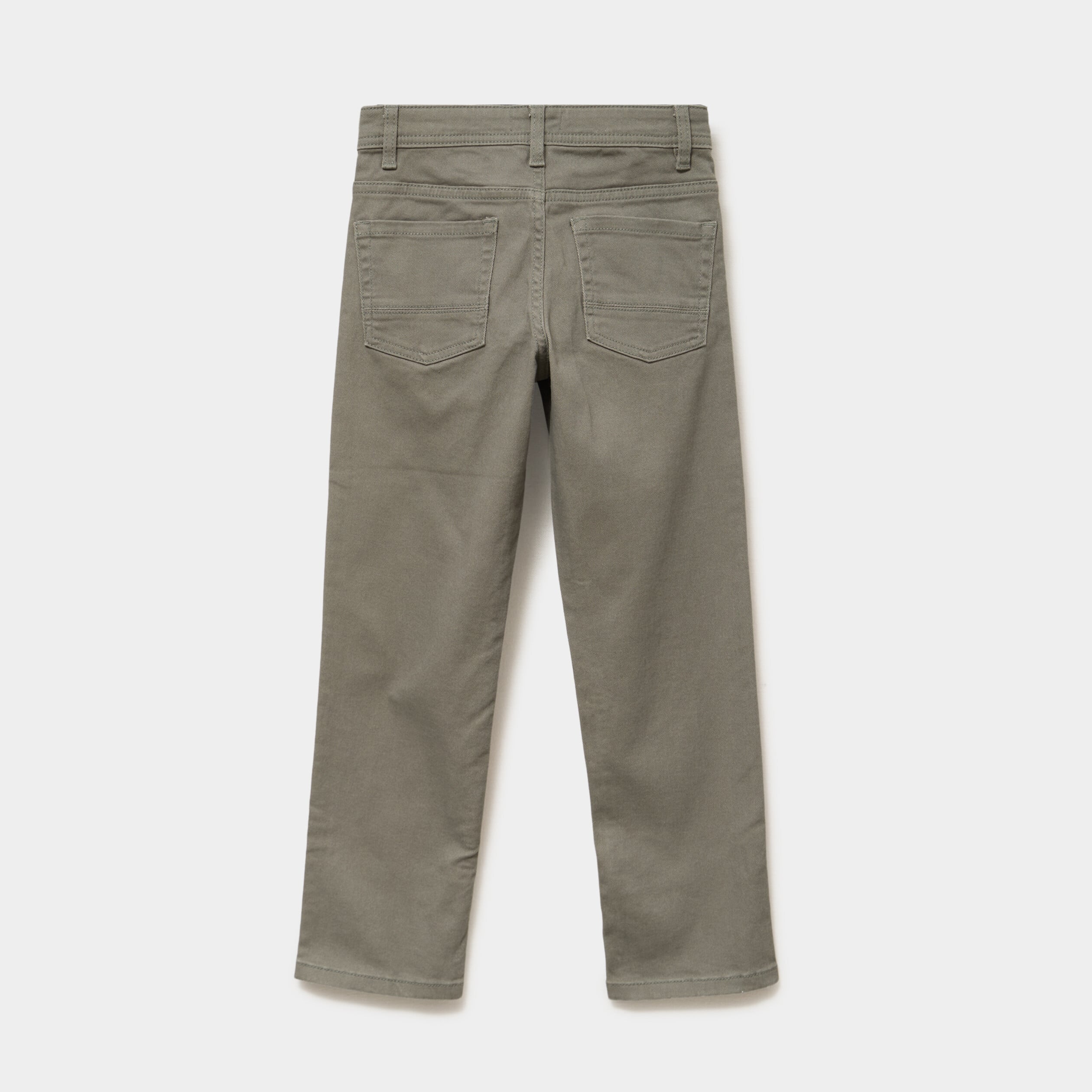 Pantalon regular coton majoritaire vert kaki gar&ccedil;on
