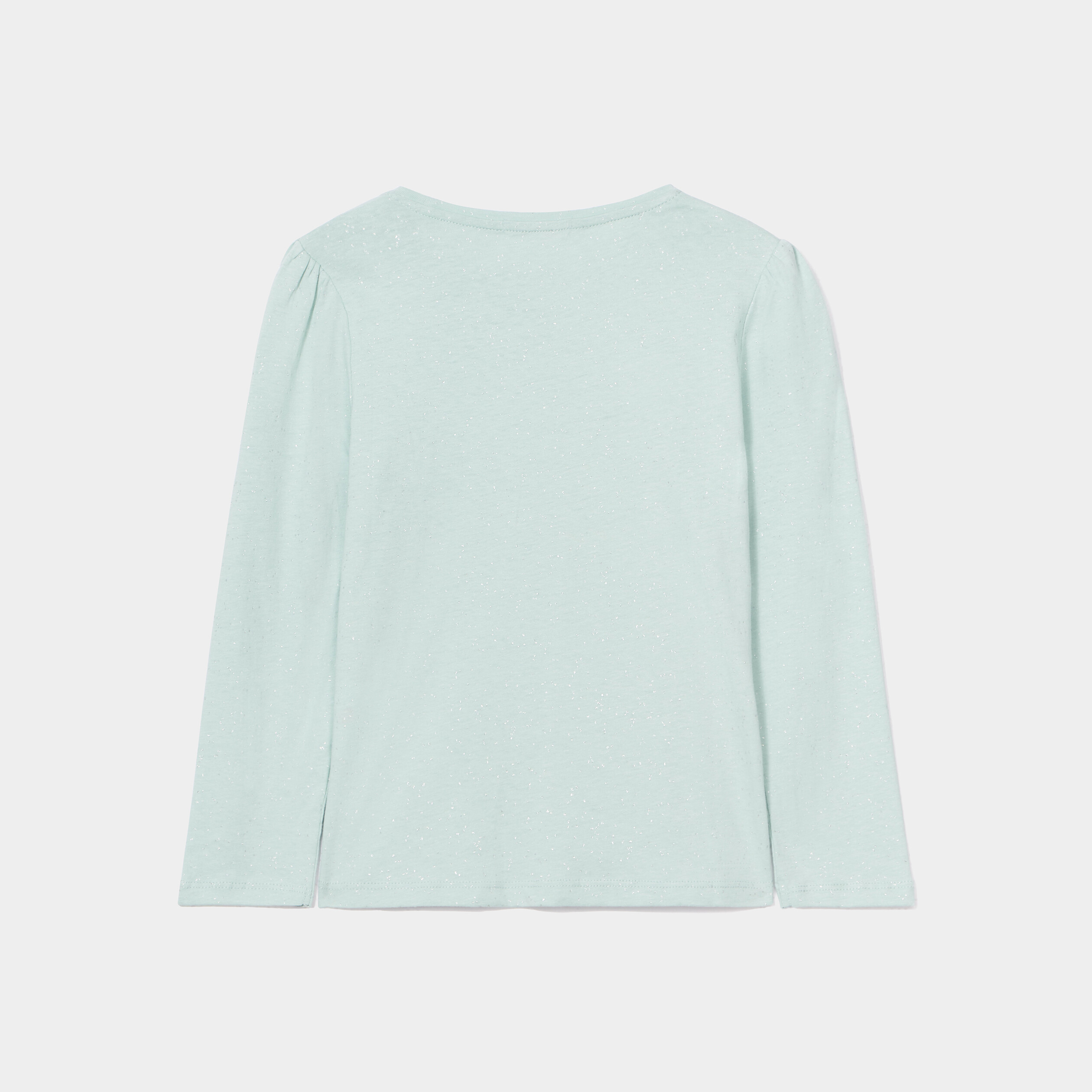 Lot 2 t-shirts manches longues coton bleu gris fille