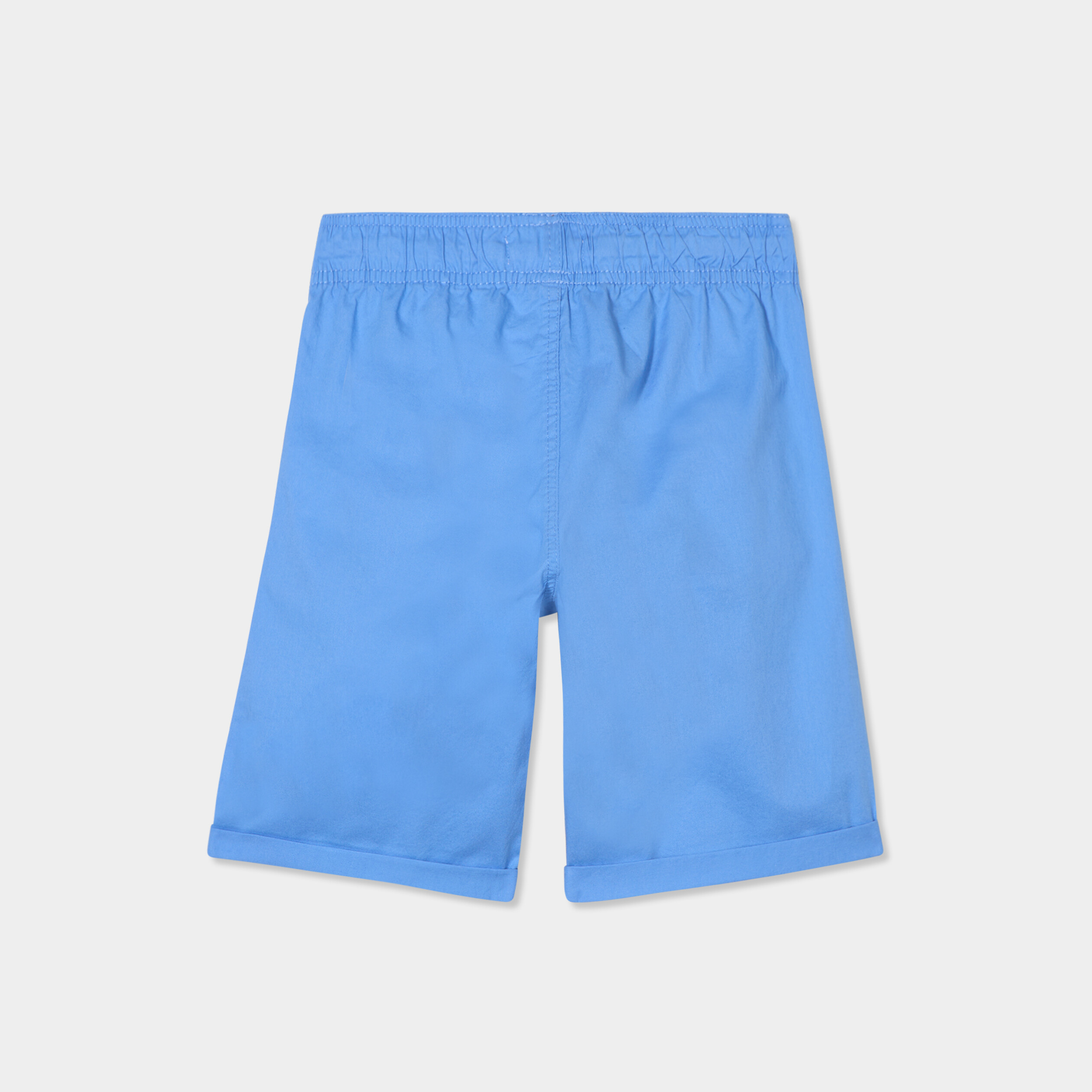 short droit taille elastiquee a coulisse bleu lavande garcon Short droit taille élastiquée à coulisse bleu lavande garçon