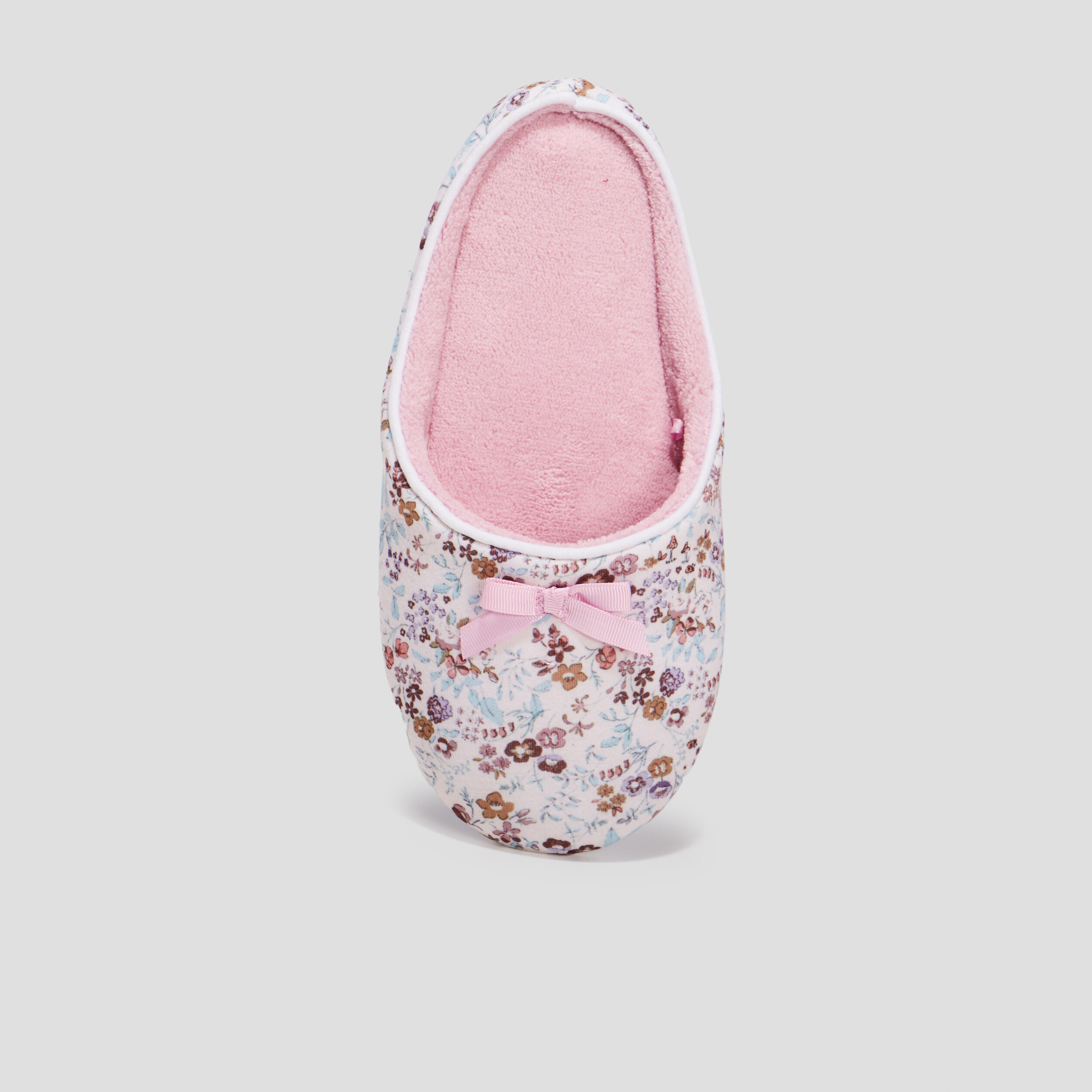 chaussons mules fleuris rose femme Chaussons mules fleuris rose femme