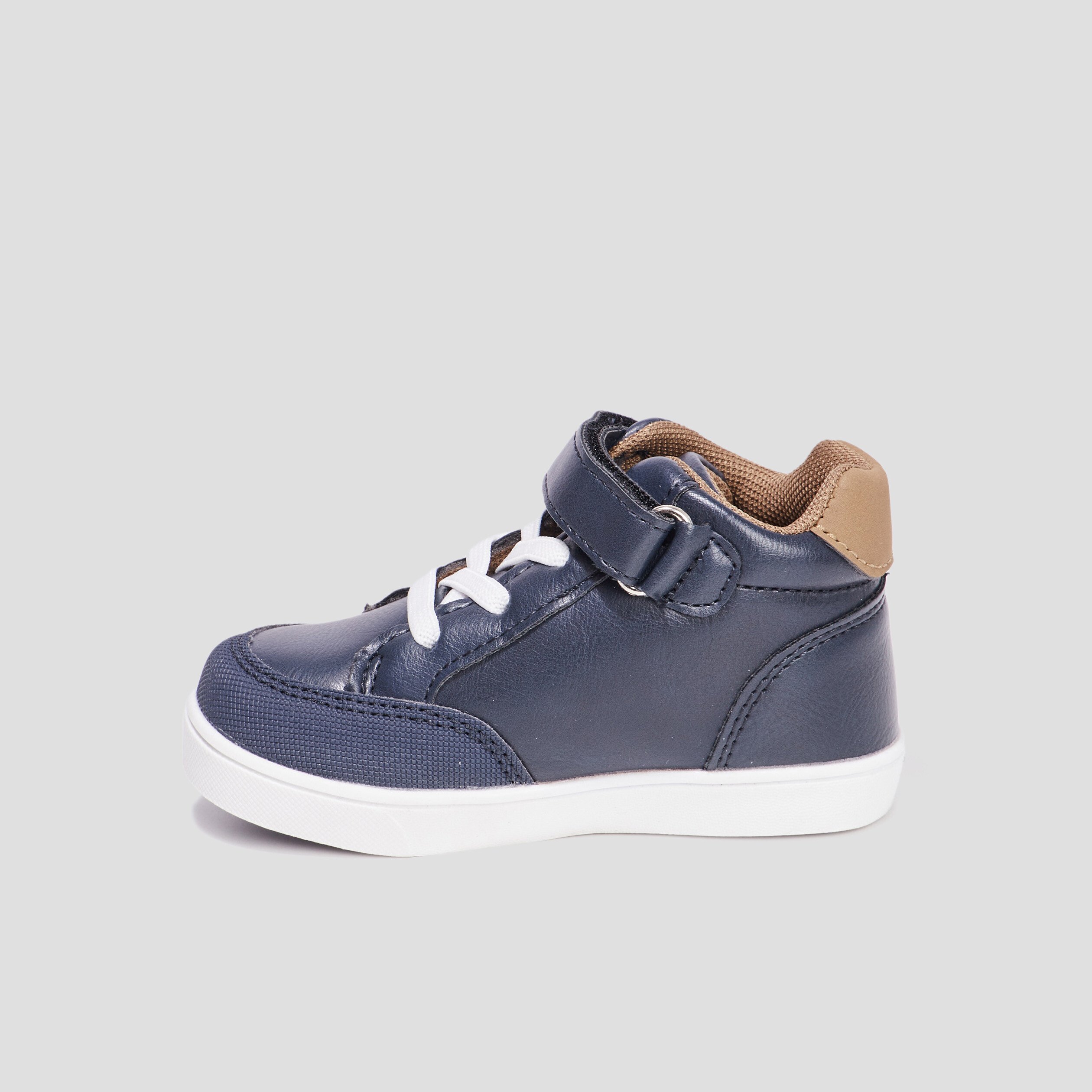 baskets montantes a scratchs kicone bleu marine bebef Baskets montantes à scratchs Kicone bleu marine bébé fille