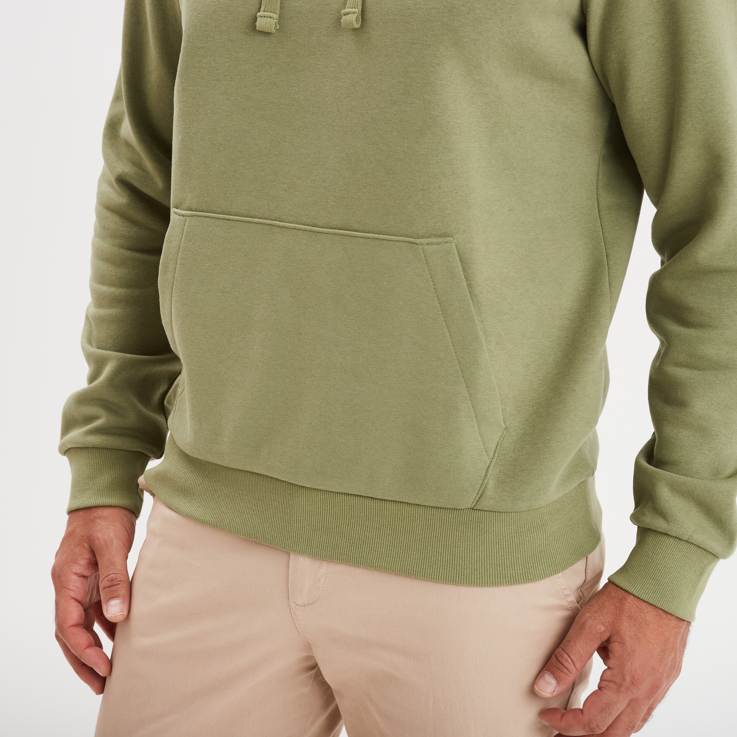 sweat molleton a capuche hoodie vert kaki homme Sweat molleton à capuche hoodie vert kaki homme