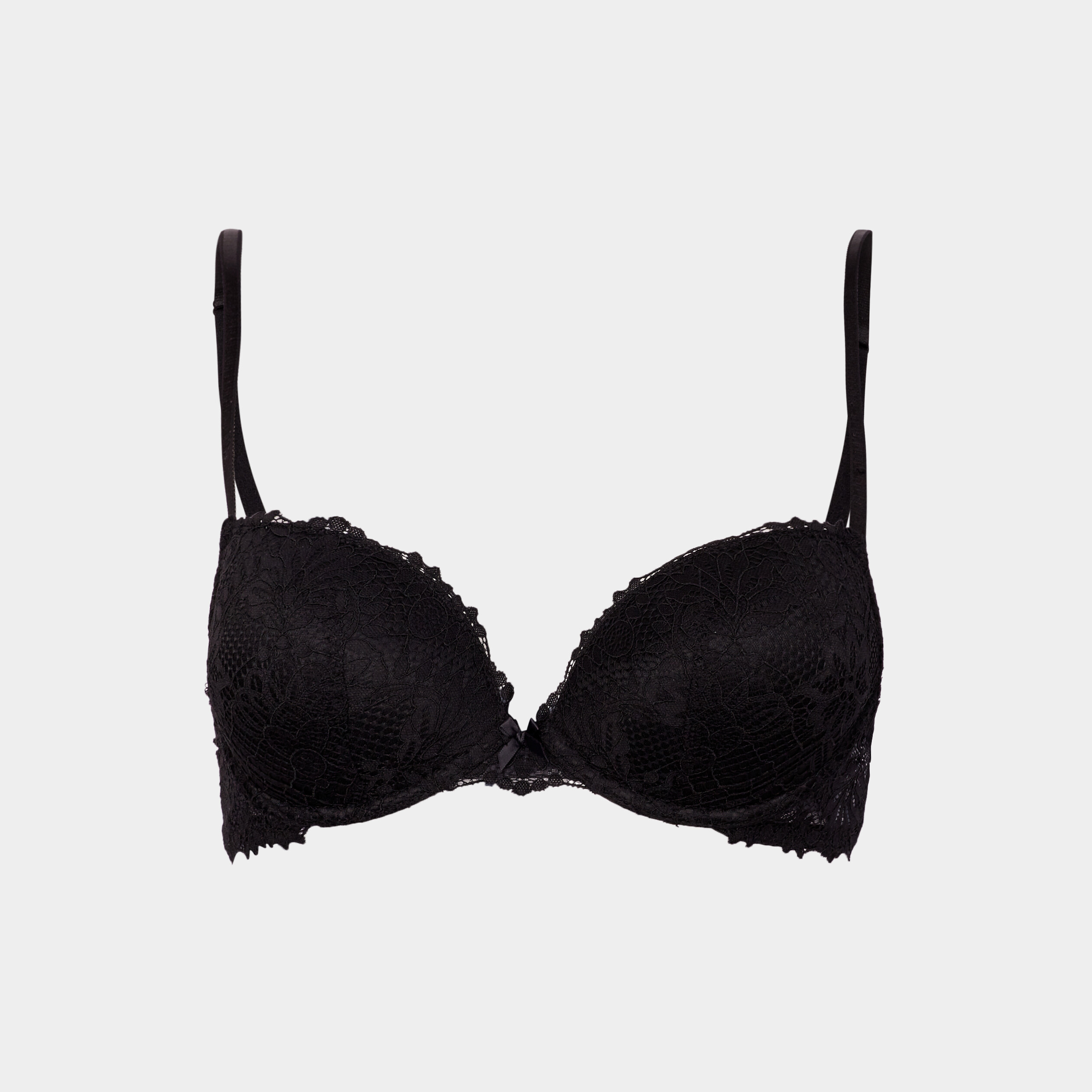 Soutien-gorge push up paddé dentelle noir femme