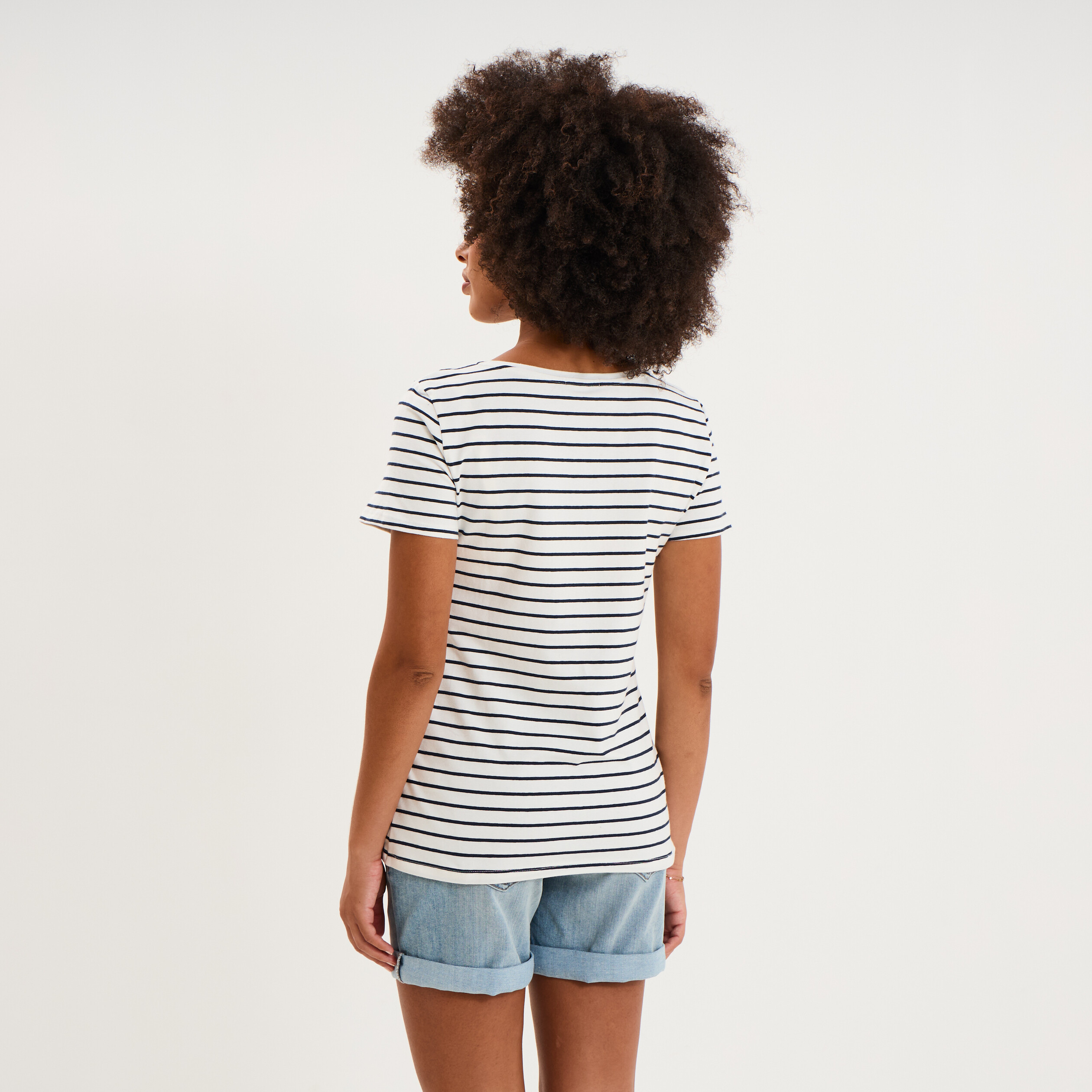 T-shirt allaitement manches courtes ecru femme maternit&eacute;