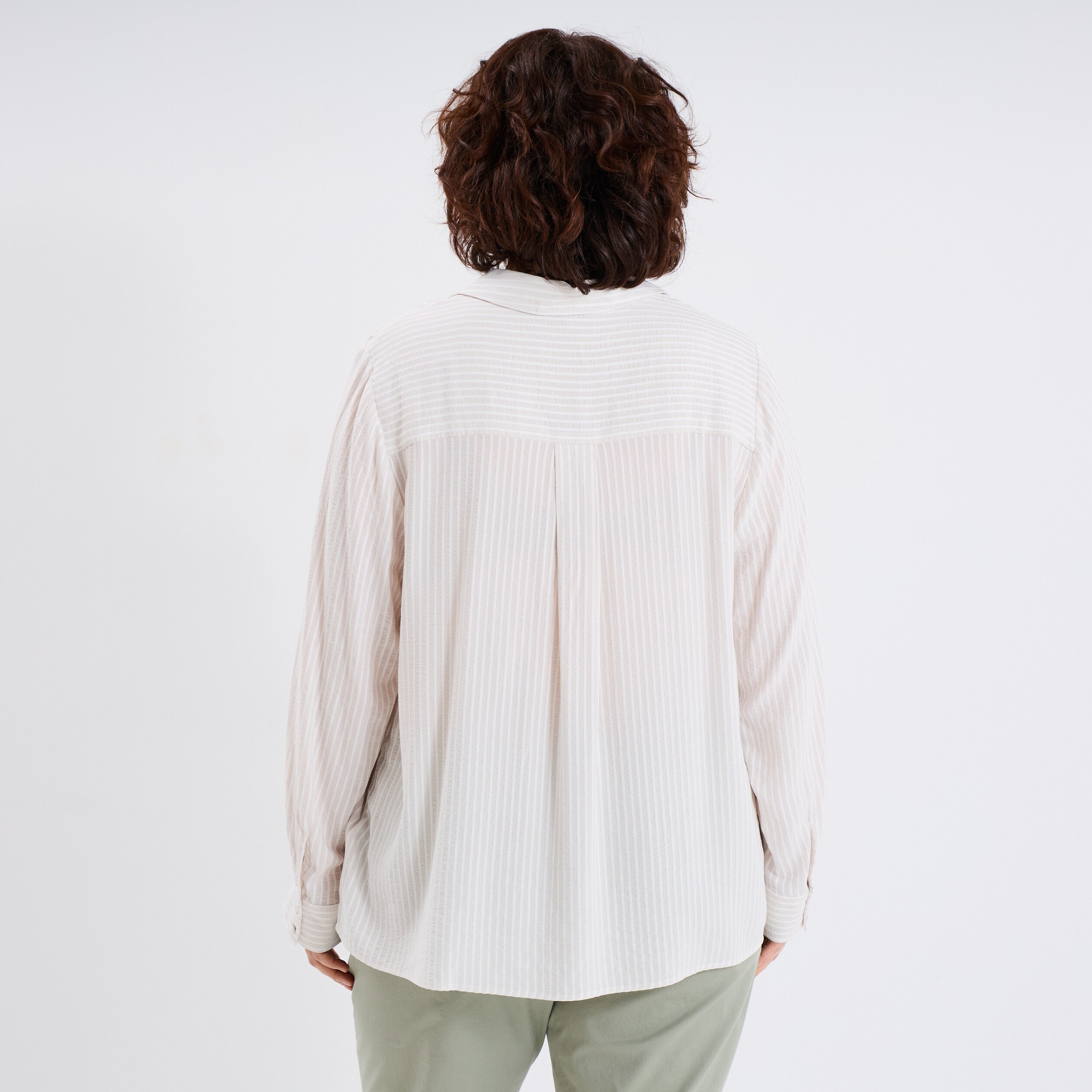 chemise manches longues beige femmegt Chemise manches longues beige femme grande taille