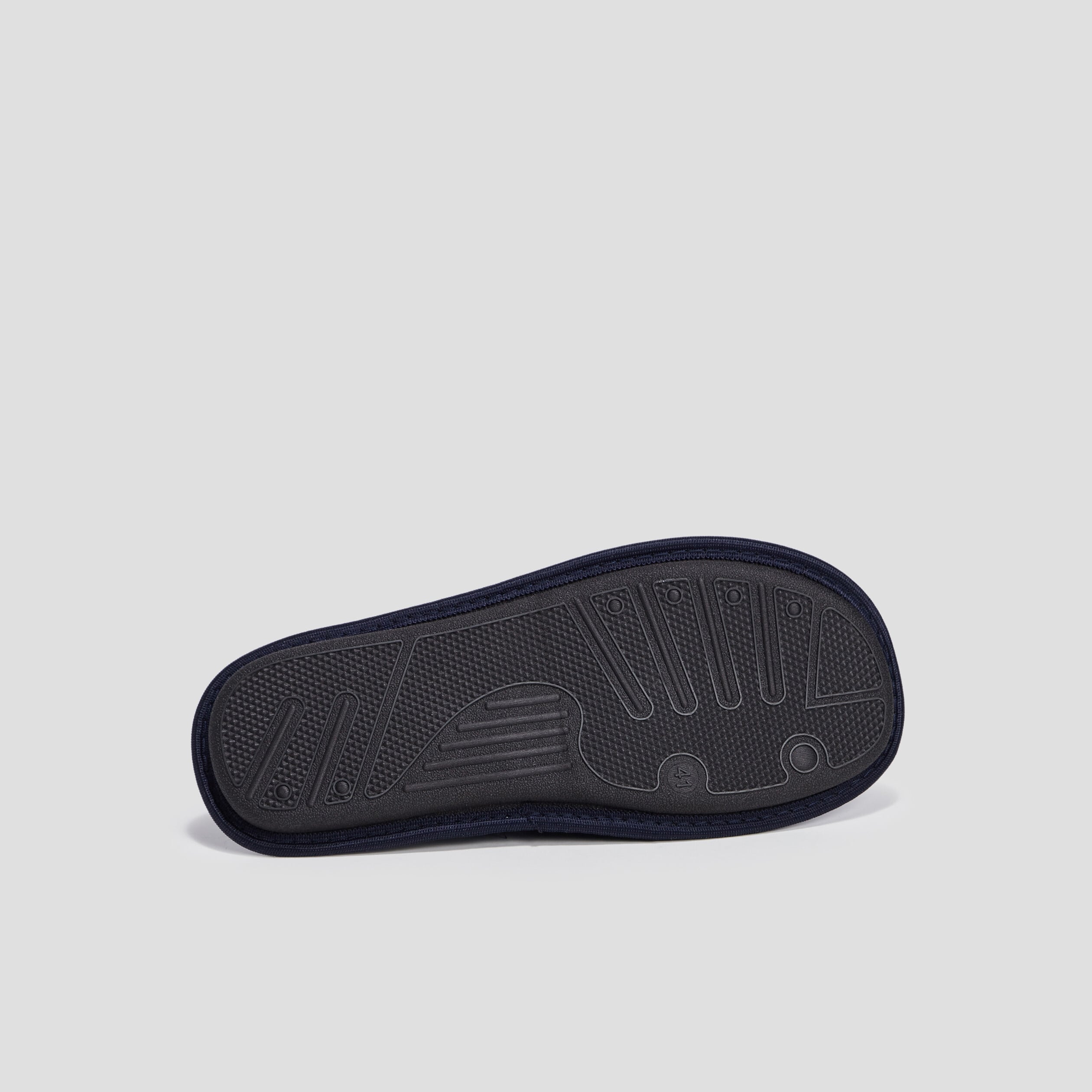 Mules bout rond bleu homme