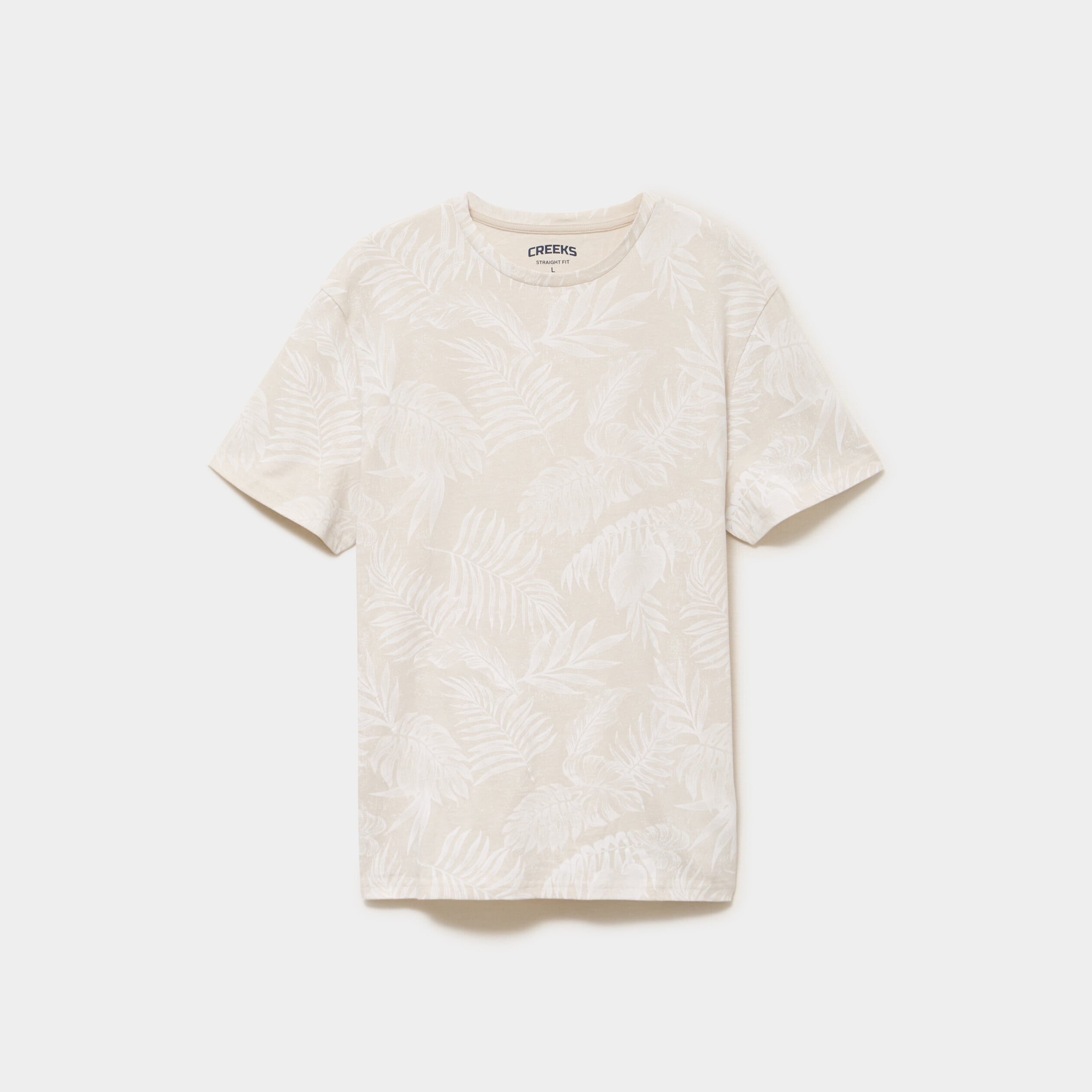 T-shirt manches courtes col rond gris homme