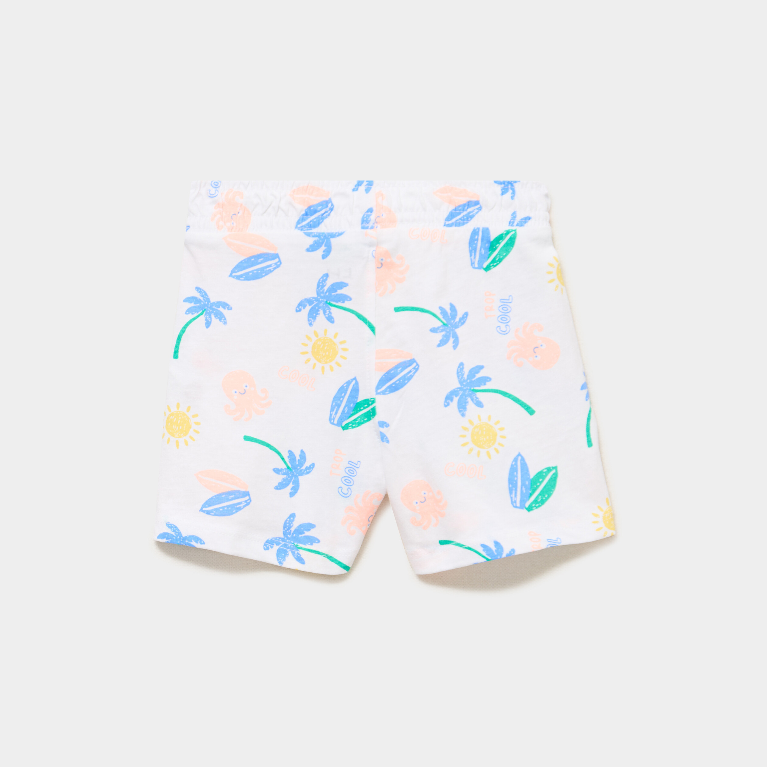 Lot de 2 shorts coton blanc b&eacute;b&eacute; gar&ccedil;on