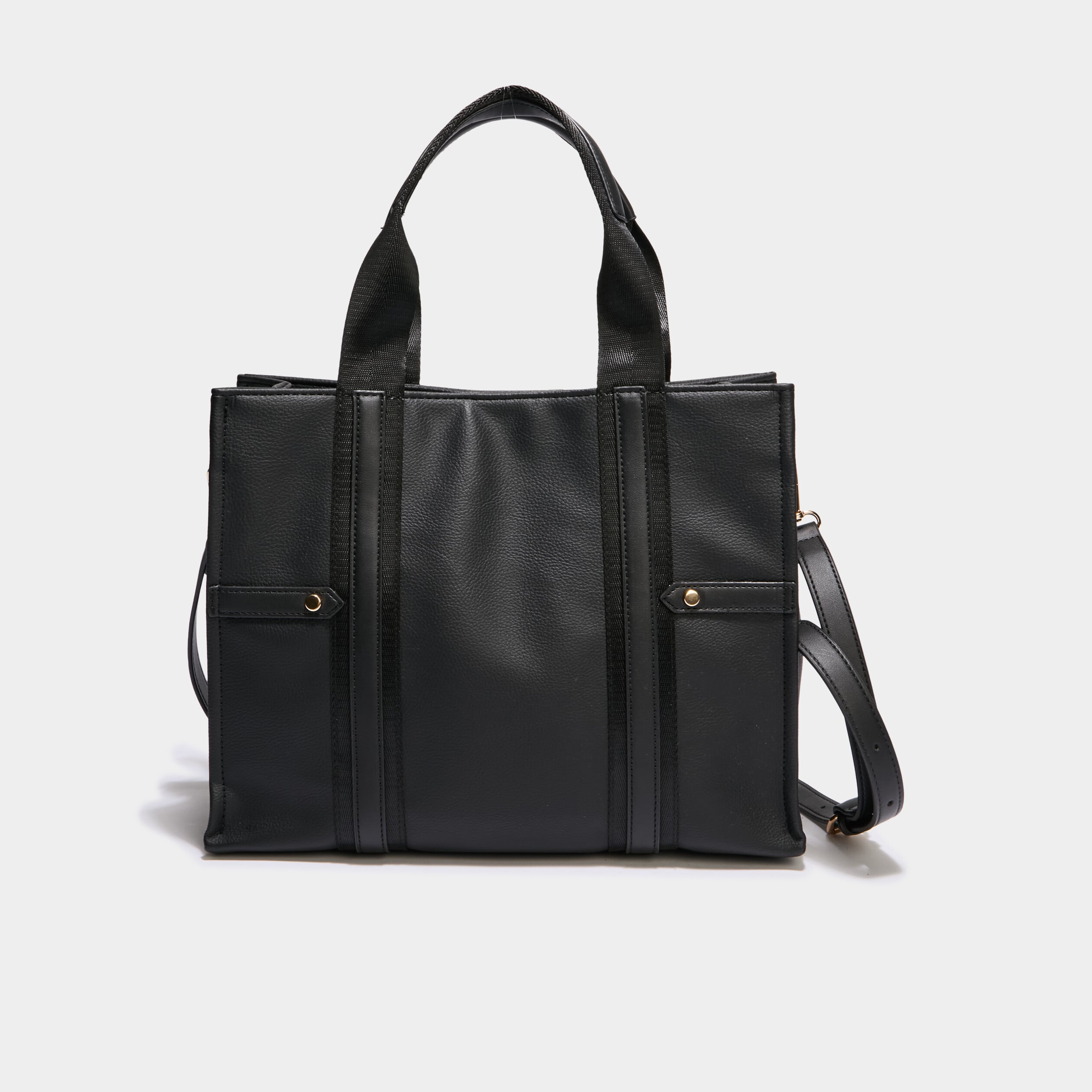 Sac &agrave; main avec bandouli&egrave;re noir femme