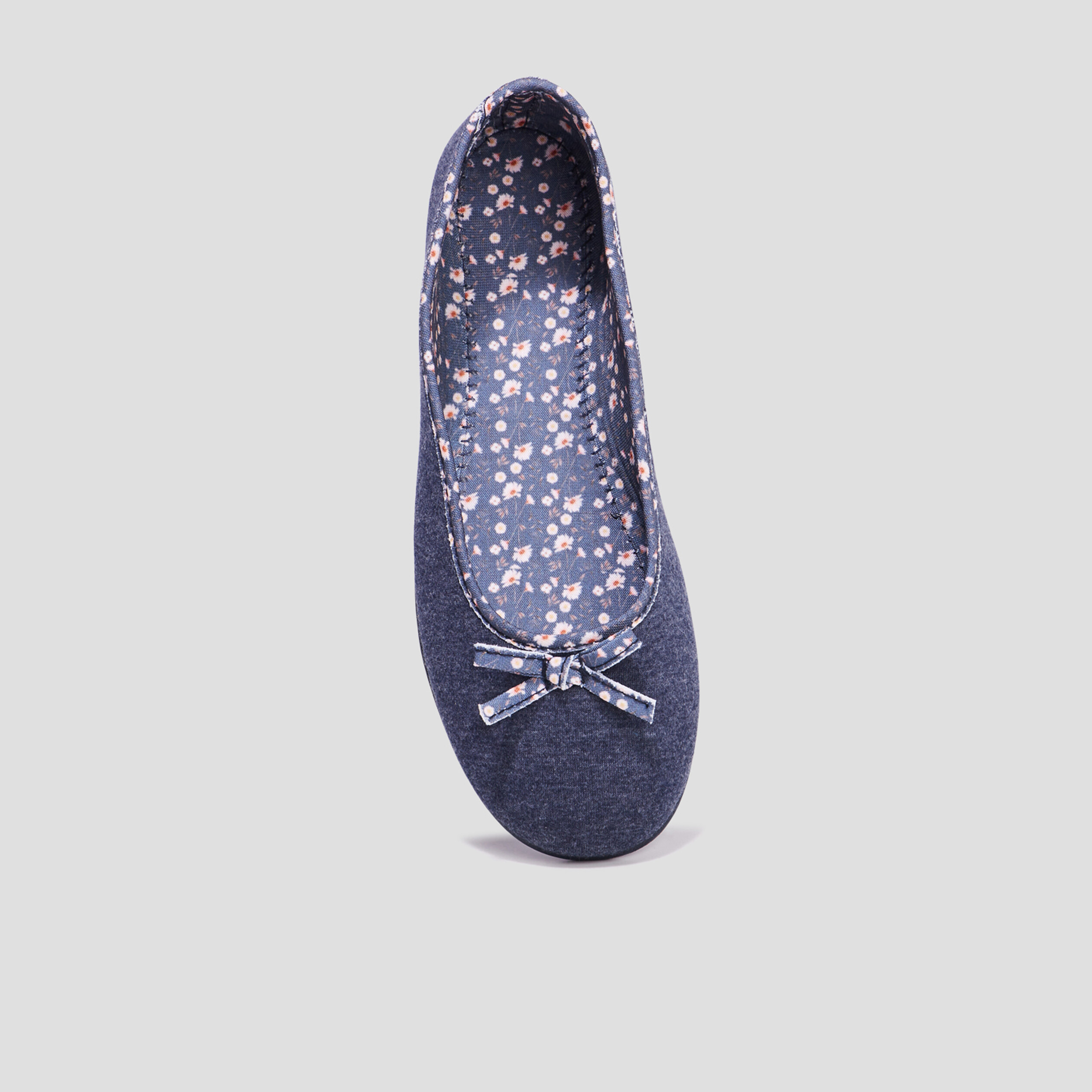 chaussons ballerines a noeuds bleu femme Chaussons ballerines à noeuds bleu femme
