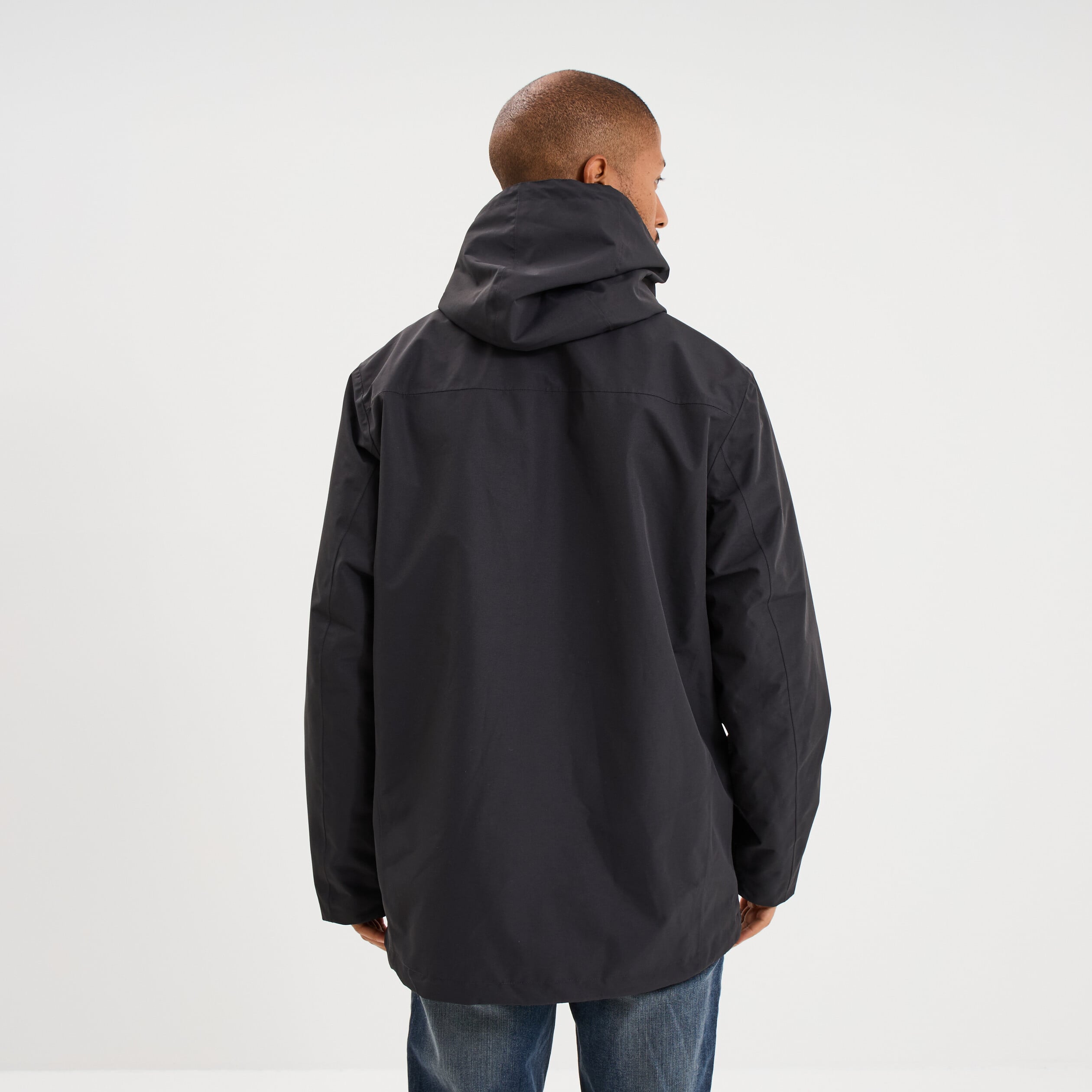 Parka chaude 3-en-1 imperm&eacute;able gris fonc&eacute; homme