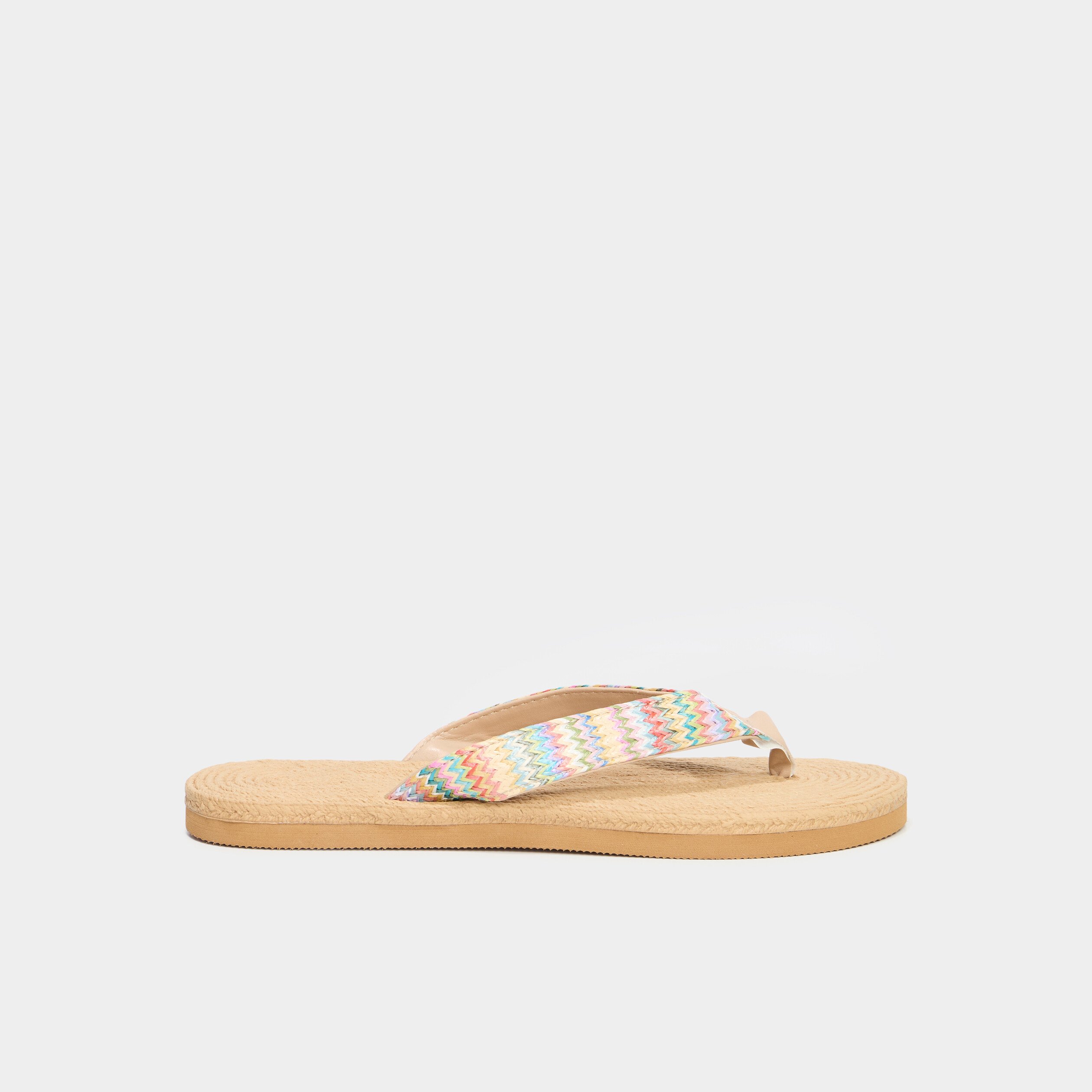 tongs de plage details tresses sable femme Tongs de plage détails tressés sable femme
