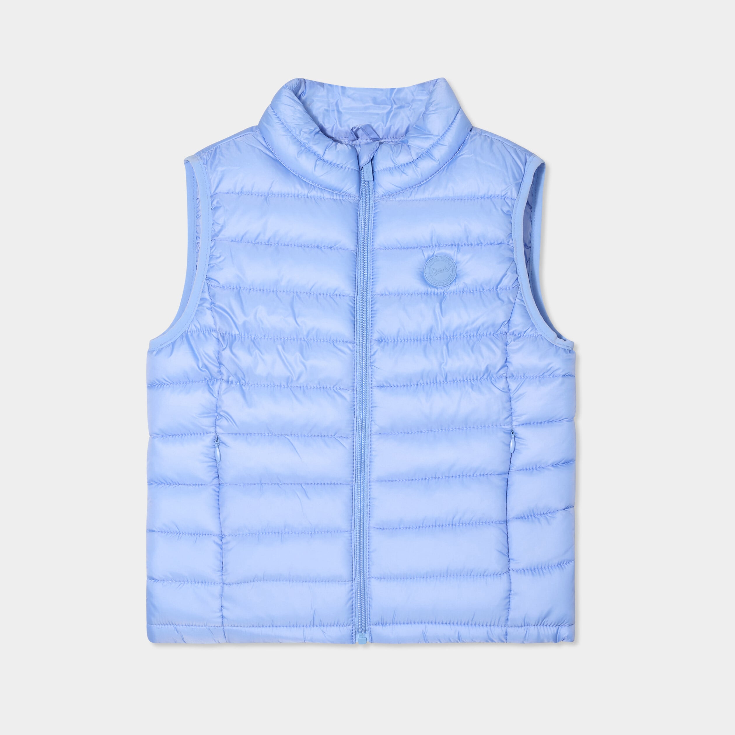 Doudoune l&eacute;g&egrave;re sans manches imperm&eacute;able bleu clair fille