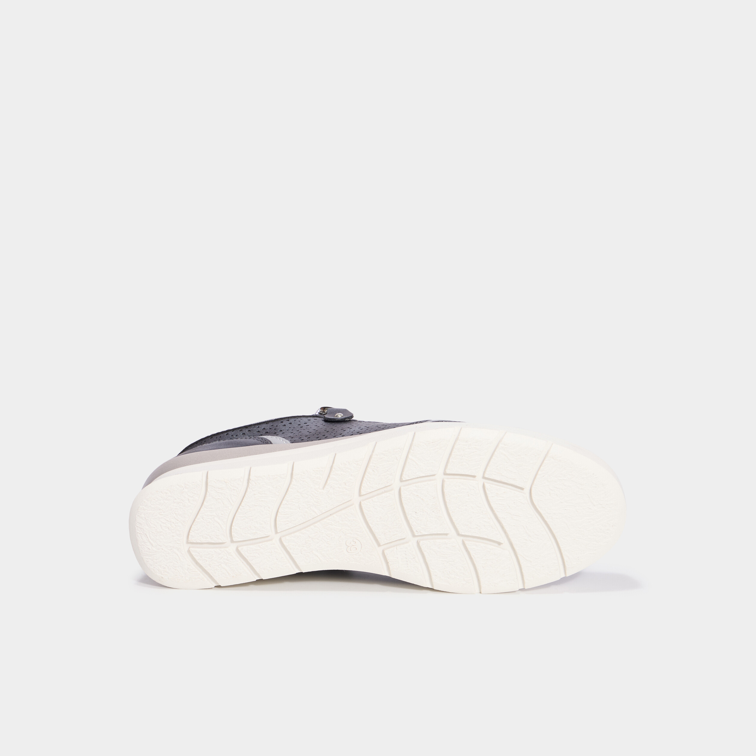 Tennis &agrave; lacets zipp&eacute;es bleu marine femme