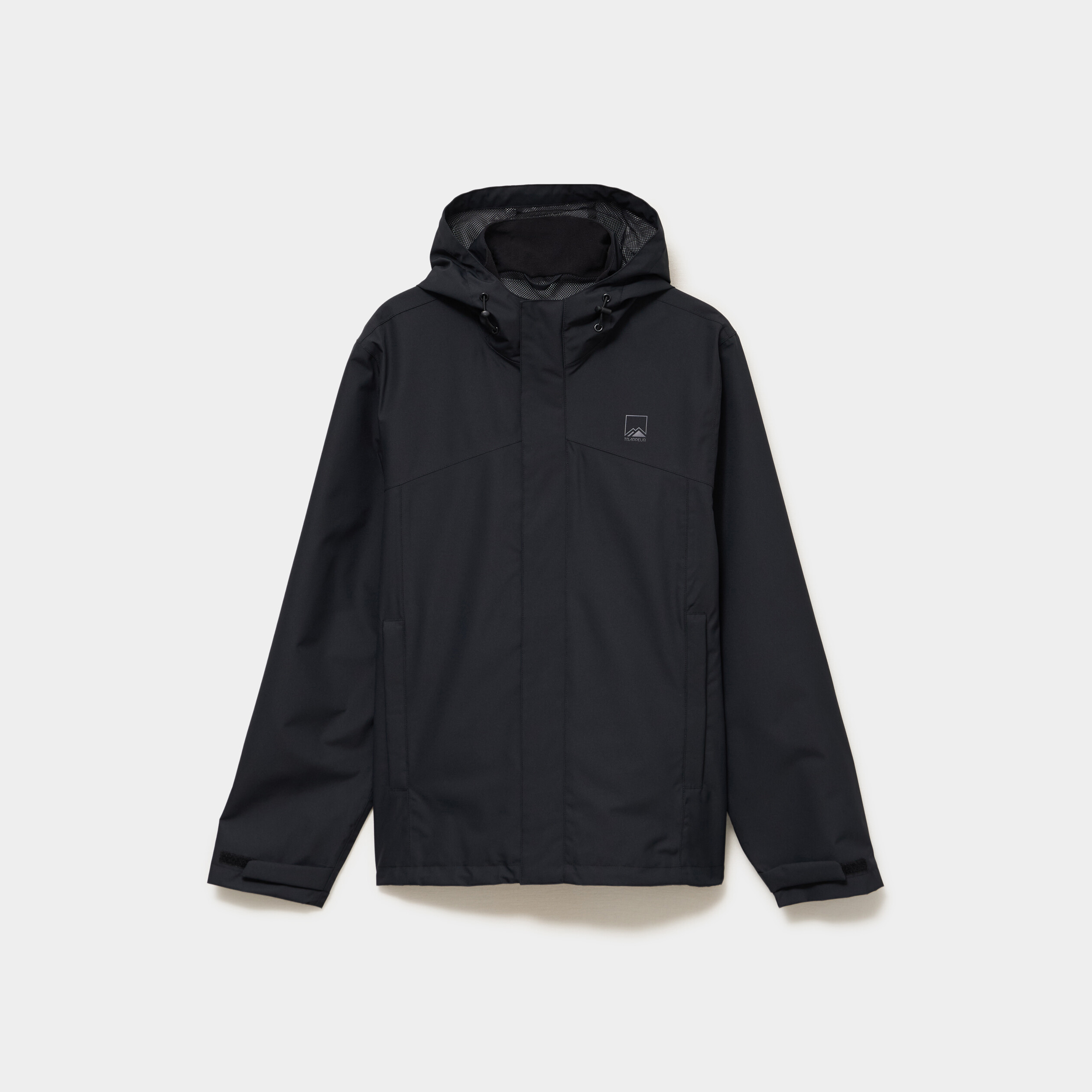 Blouson coupe-vent imperm&eacute;able &agrave; capuche noir homme