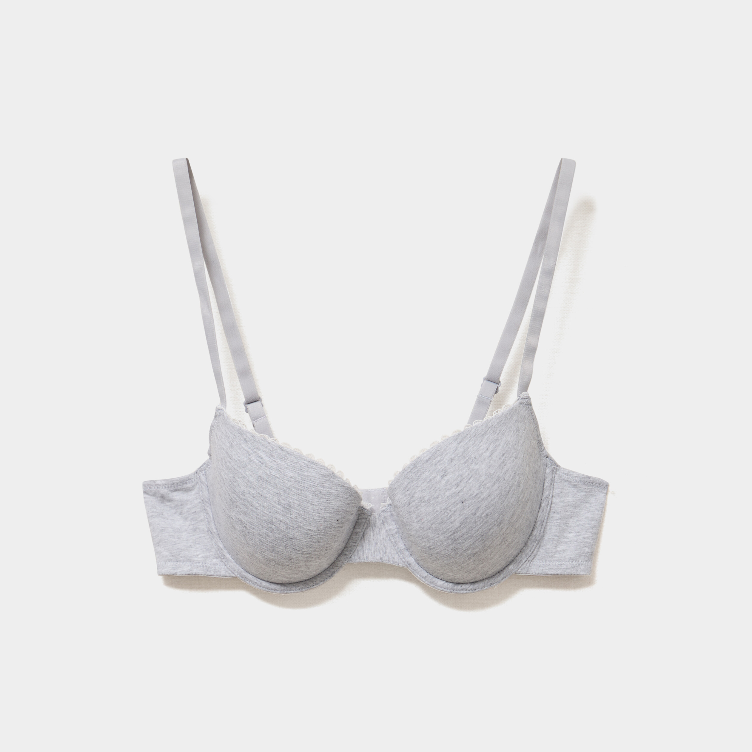 Soutien-gorge padd&eacute; embo&icirc;tant gris clair femme