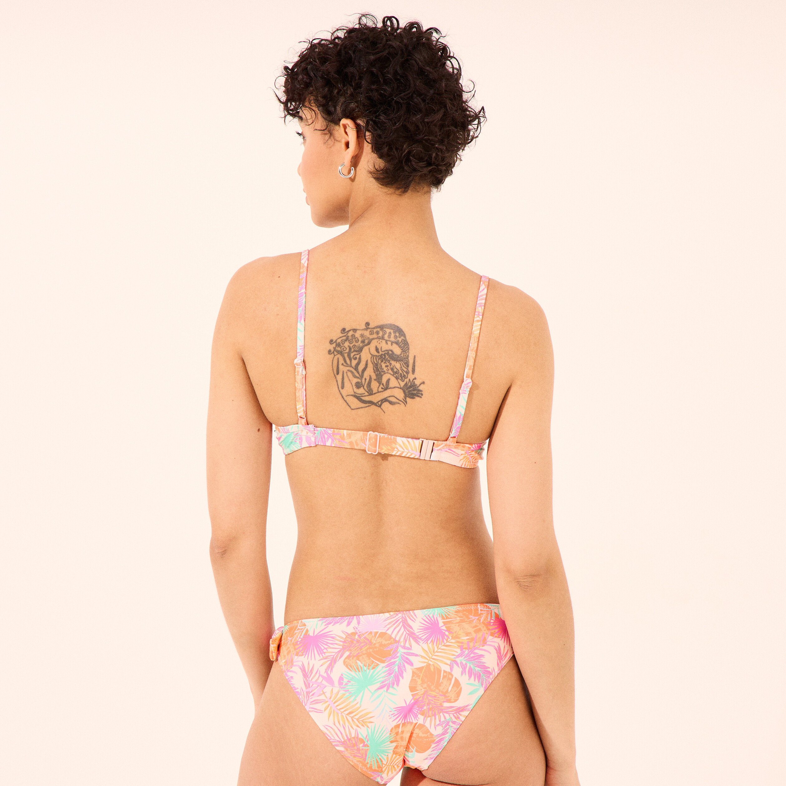 Haut de maillot de bain push up armatur&eacute; orange femme