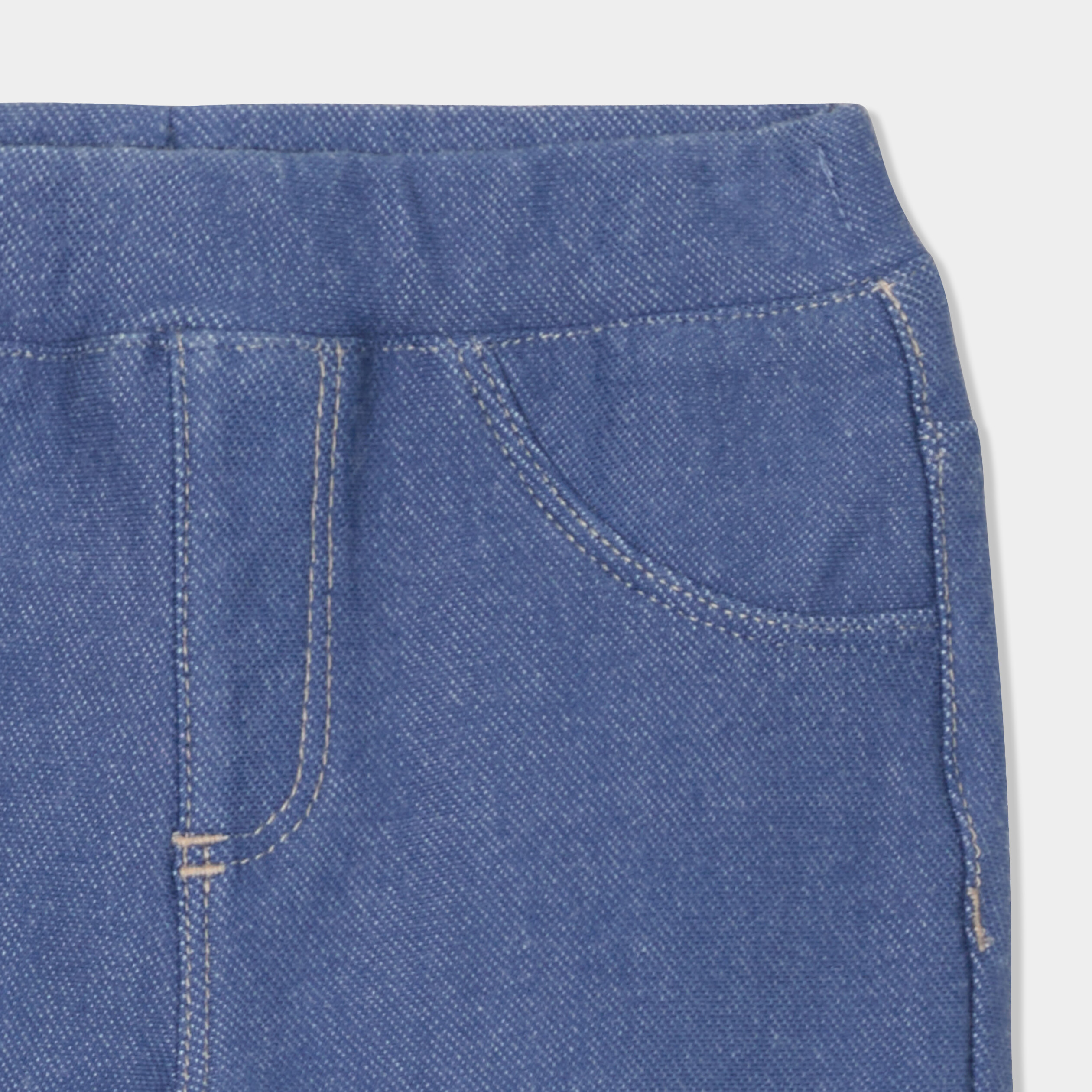 Tregging en jean taille &eacute;lastiqu&eacute;e denim double stone b&eacute;b&eacute; fille