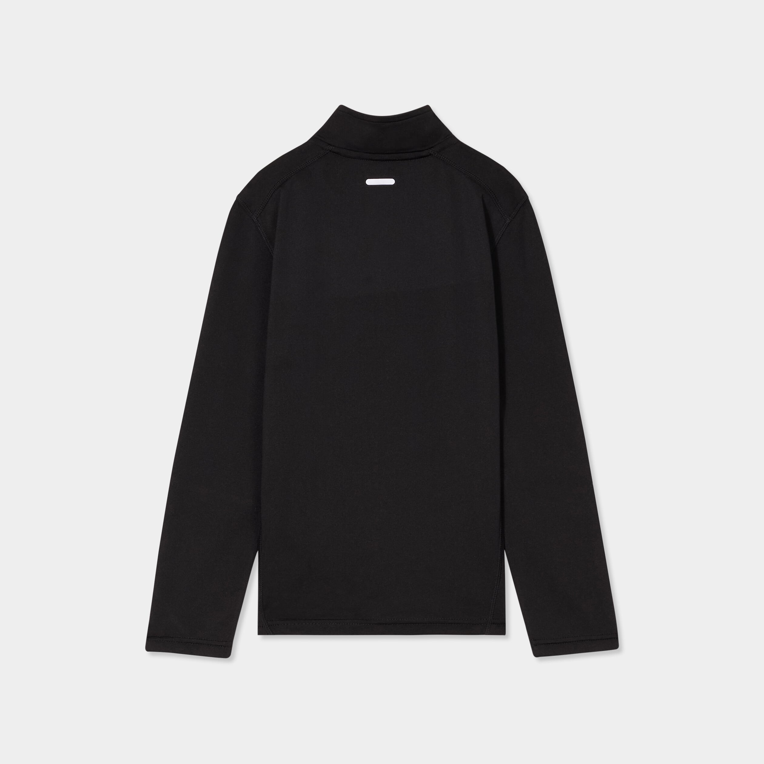 T-shirt sport col camionneur zipp&eacute; noir gar&ccedil;on