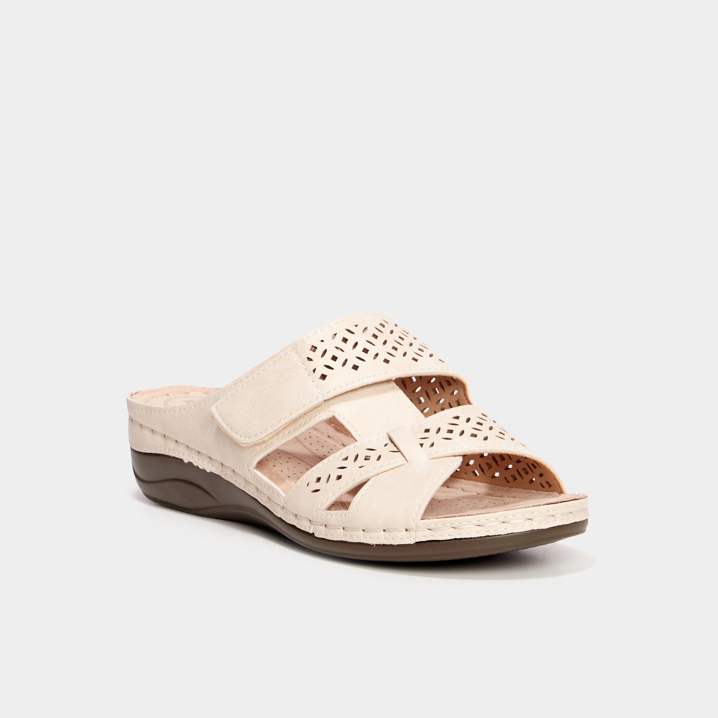 Sandales perforations Confortissimo blanc femme
